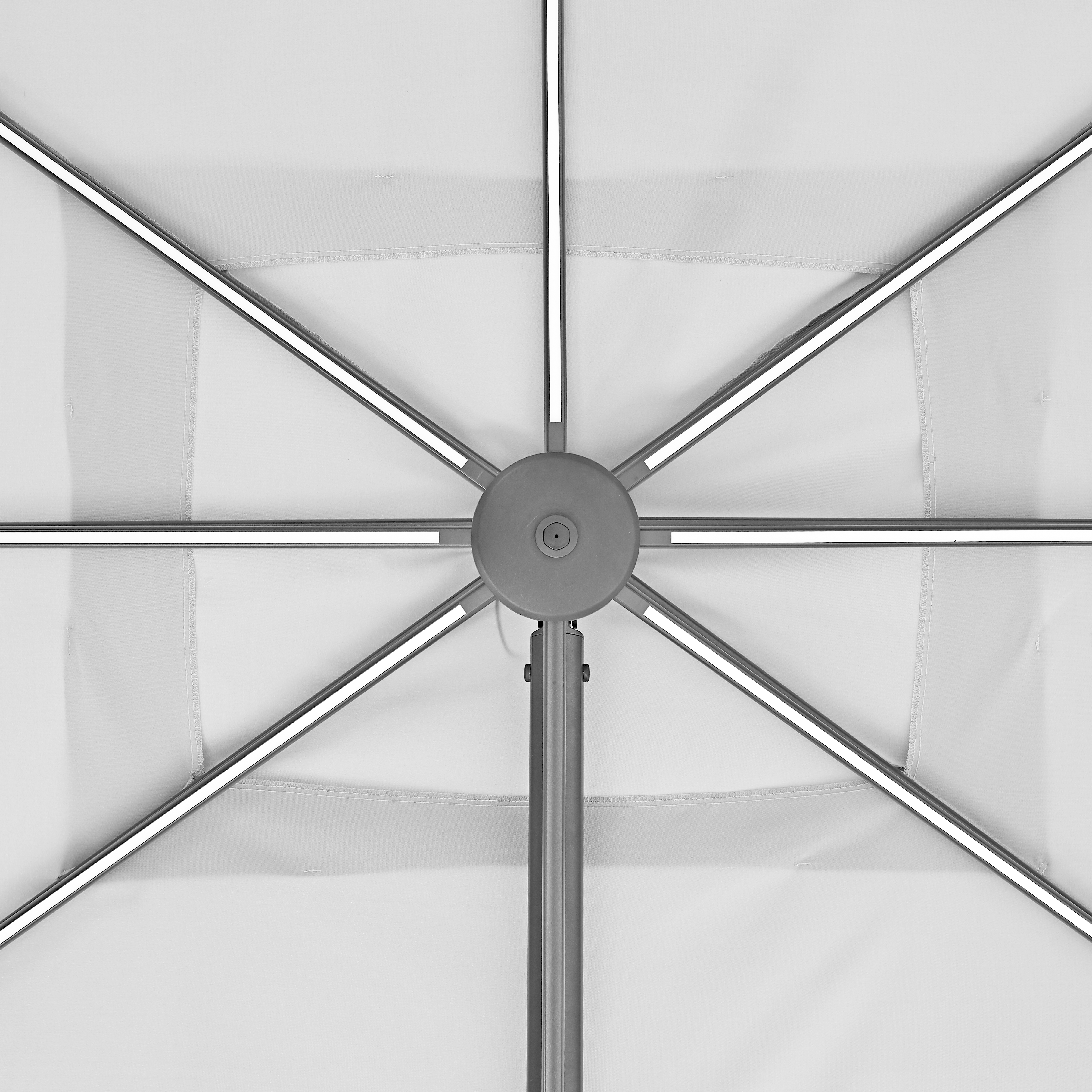 Ombrellone a palo laterale grigio Sonora NATERIAL con telo rettangolare bianco L 391 x P 282 x H 274 cm - 22