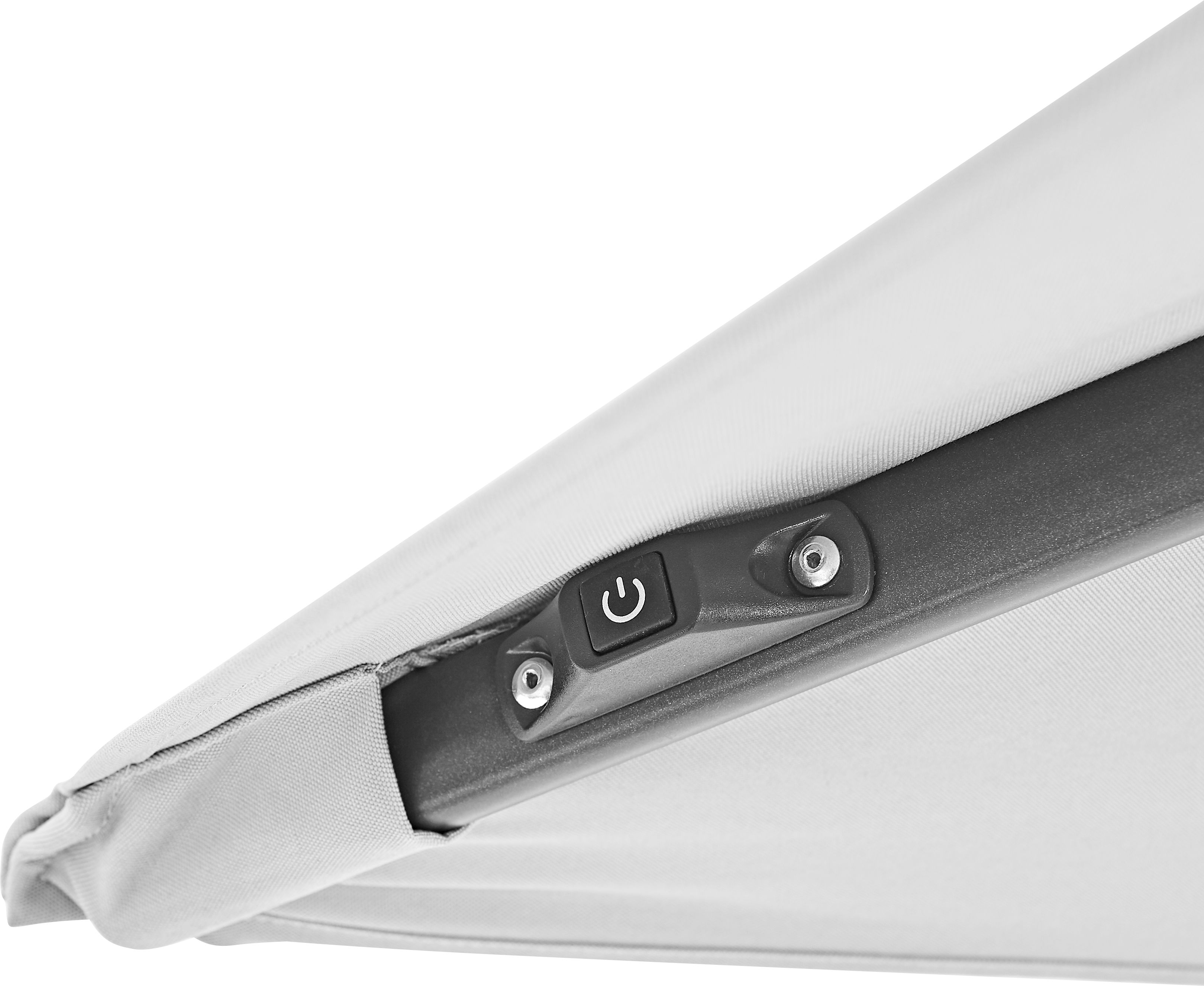Ombrellone a palo laterale grigio Sonora NATERIAL con telo rettangolare bianco L 391 x P 282 x H 274 cm - 21