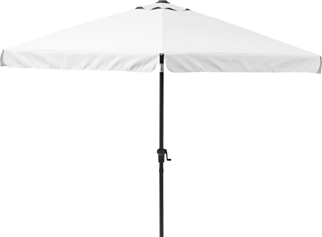 Parasol hexagonal de aluminio / acero NATERIAL Avea blanco Ø 296 cm