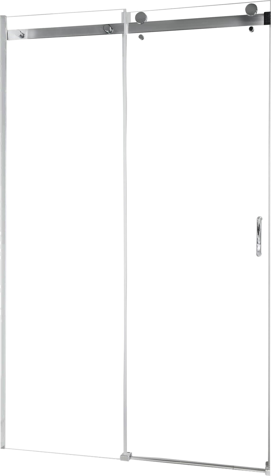 Mampara lateral fijo transparente alaro perfil cromo 70x200 cm 8mm