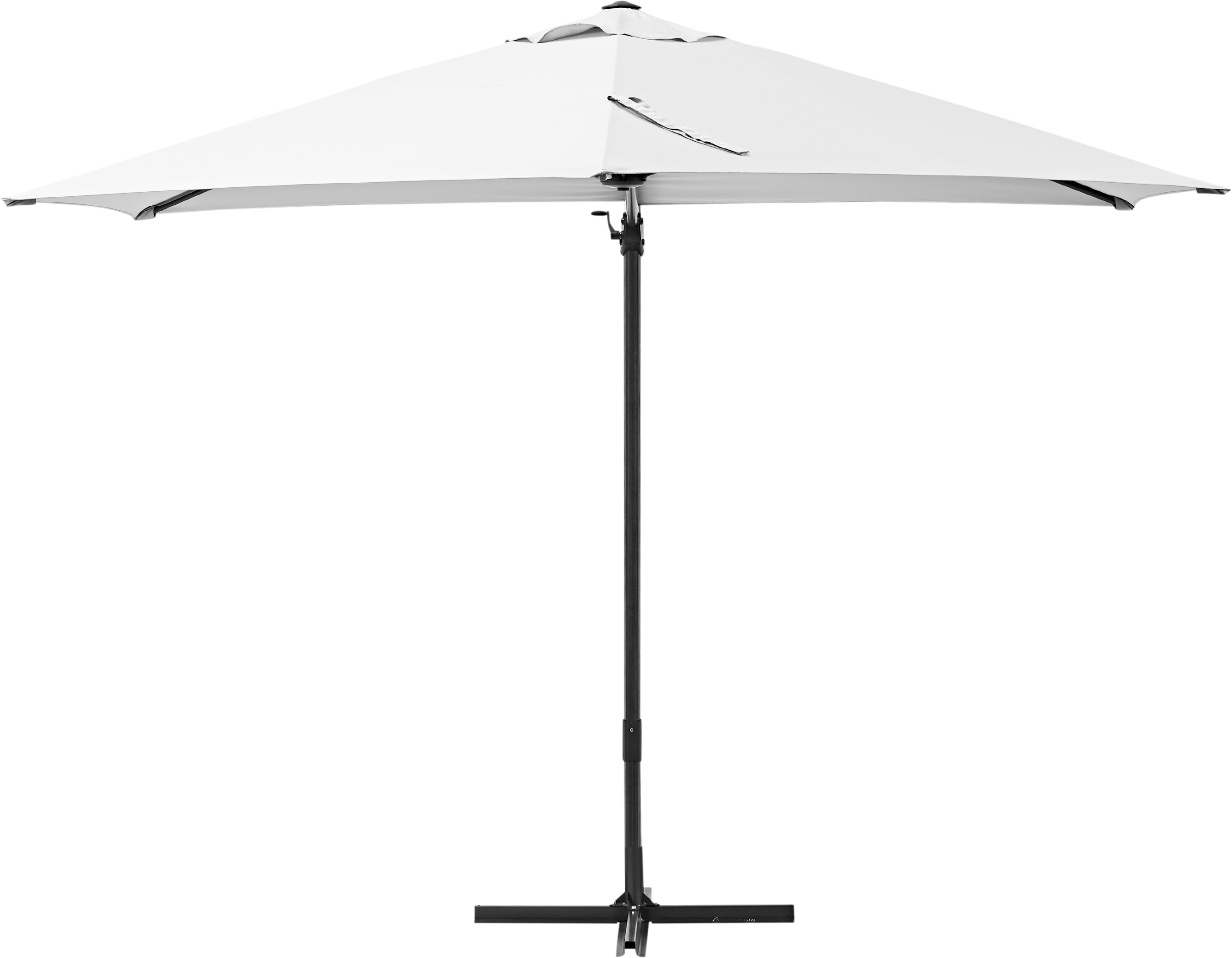 Ombrellone a palo laterale grigio Avea NATERIAL con telo esagonale bianco L 289 x P 289 x H 251 cm - 3