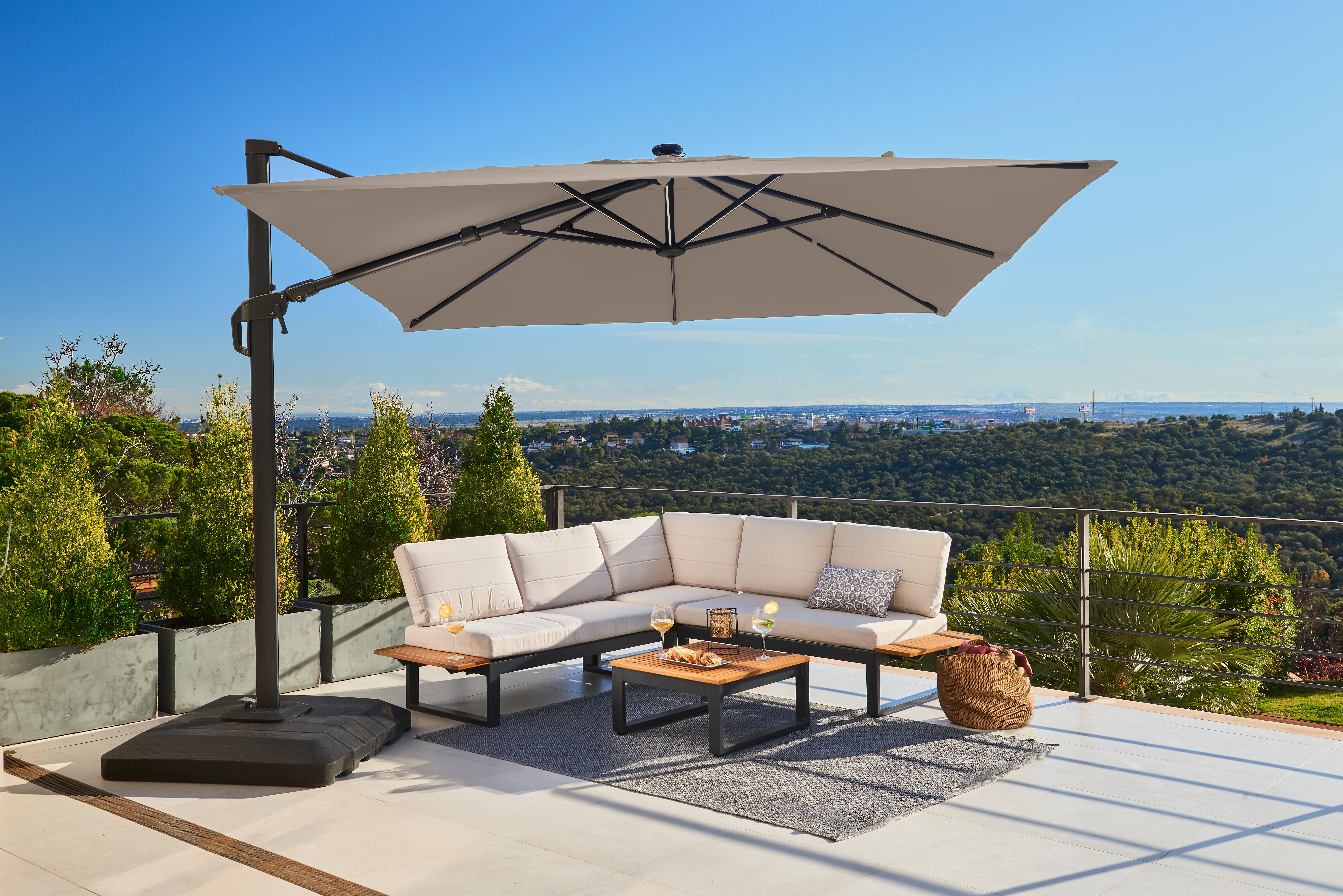 Toldo para chapéu NATERIAL SONORA LED TOSTADO 290X290CM - 3