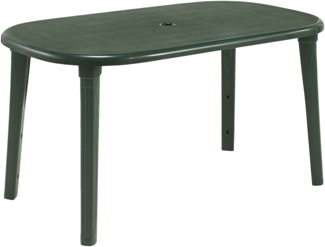 Mesa de exterior de resina Cancún verde 140x73x80 cm