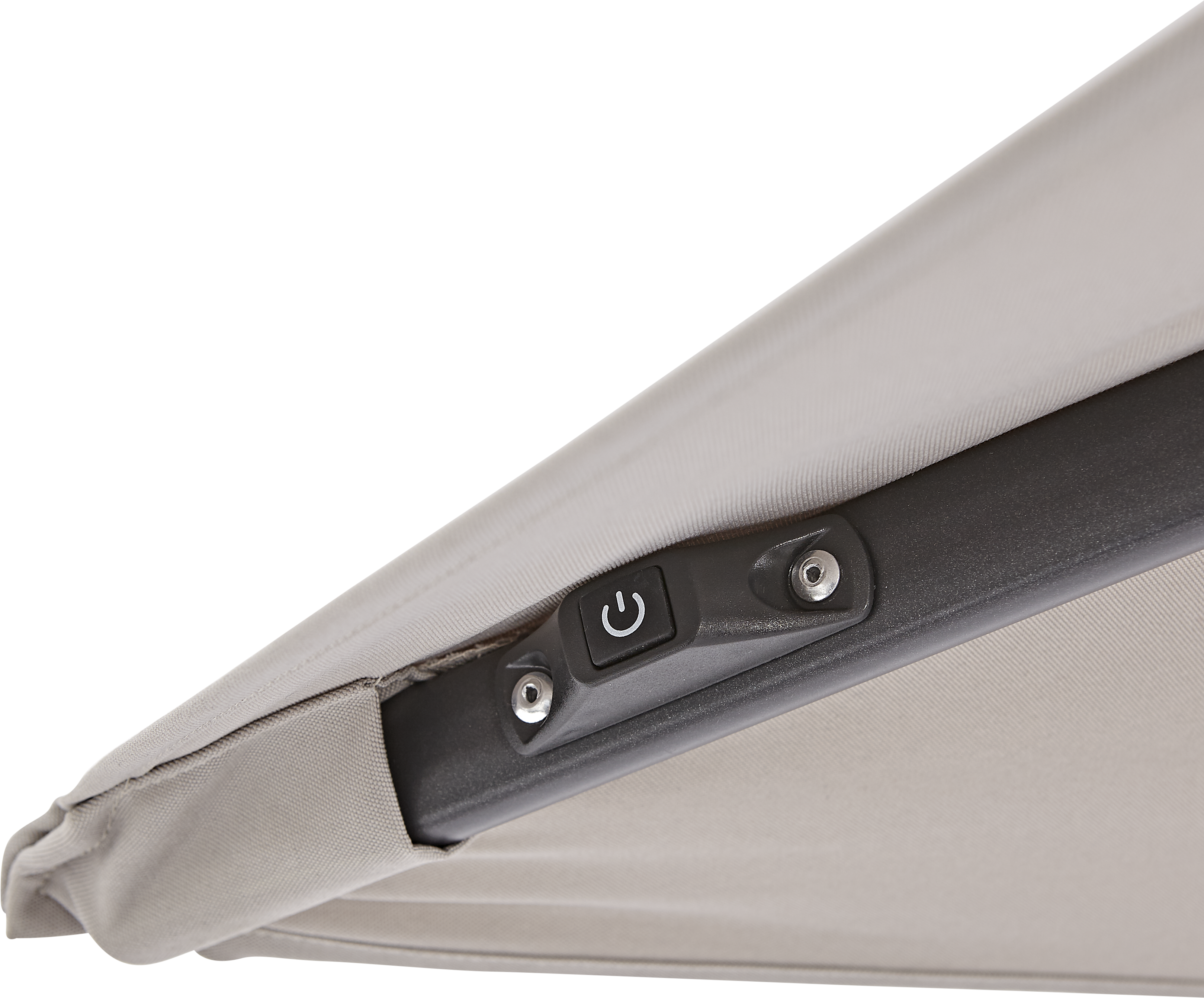 Ombrellone a palo laterale grigio Sonora NATERIAL con telo rettangolare tortora L 282 x P 391 x H 274 cm - 27