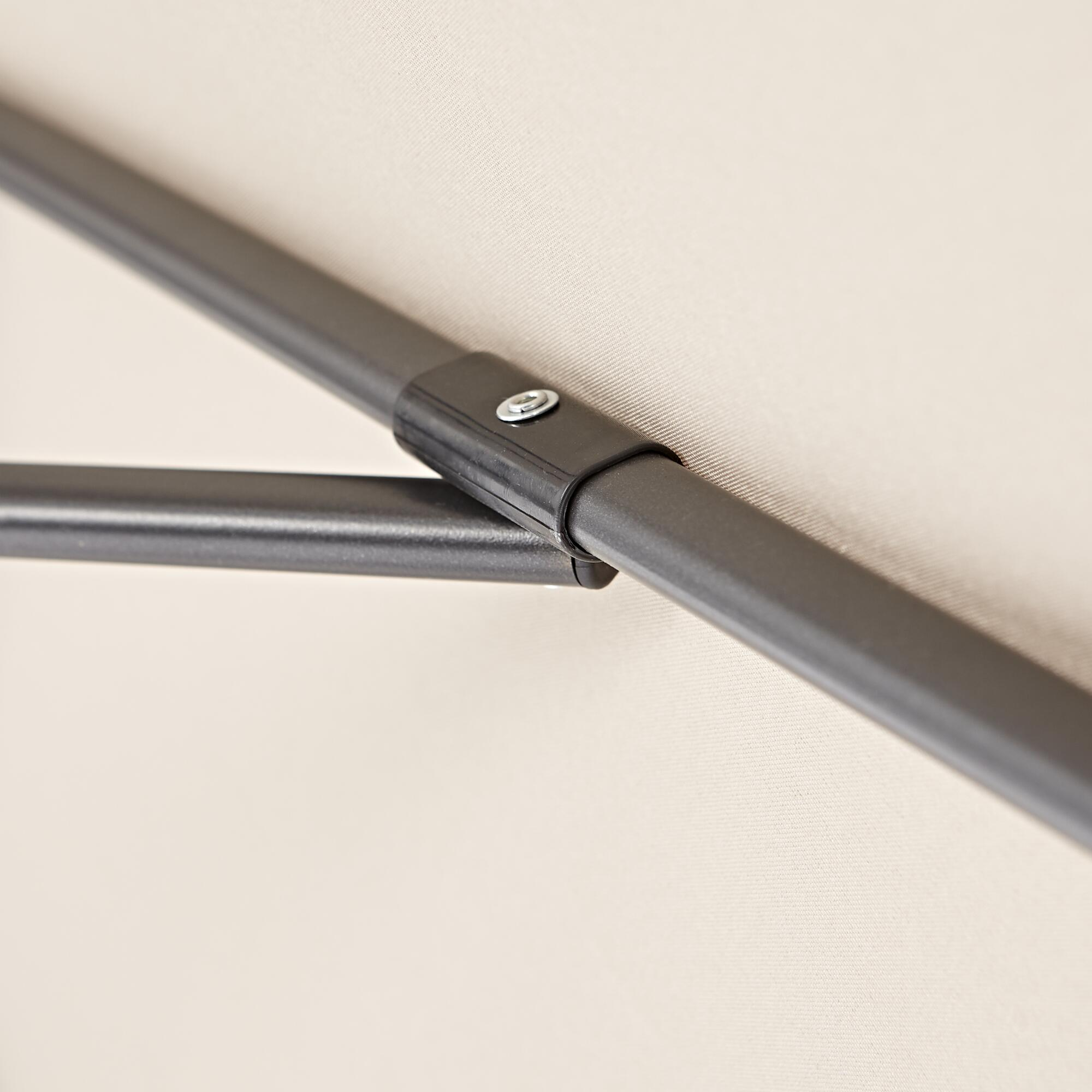 Parasol hexagonal de acero Polar marrón  Ø 263 cm - 16