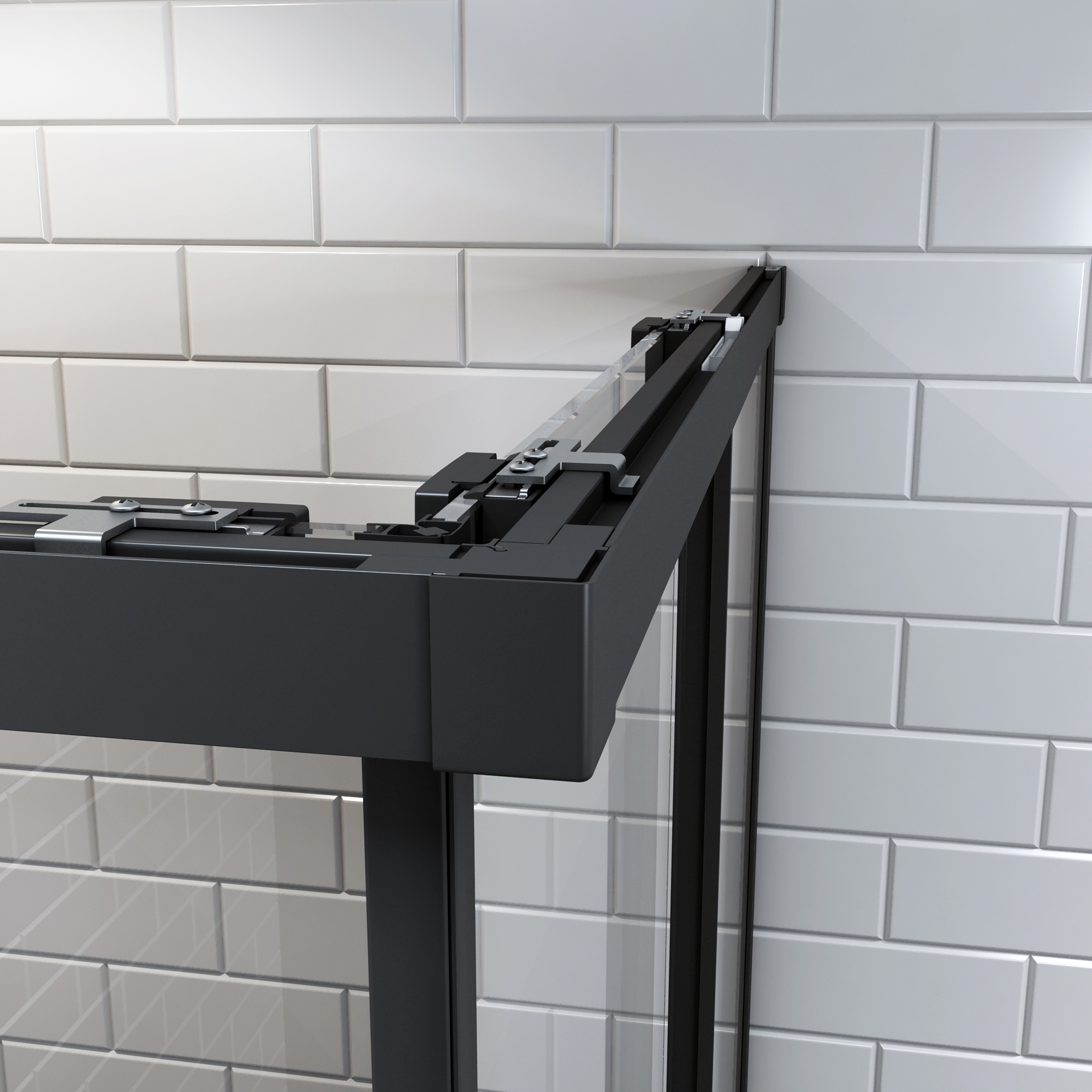 Cabine de duche 80x120x195 cm preto Sensea Remix - 11