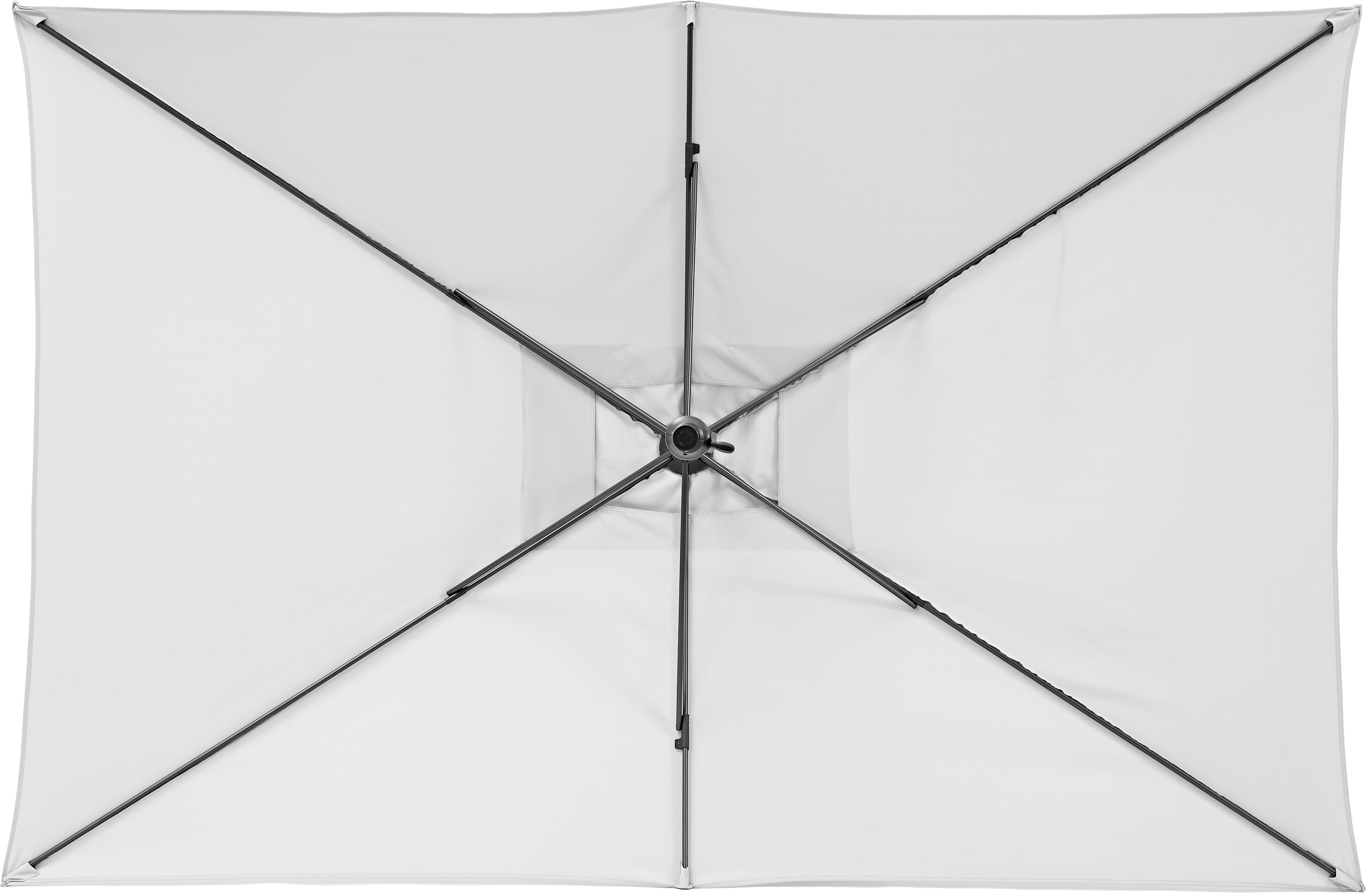 Parasol rectangular de aluminio / acero NATERIAL Avea blanco 200x300 cm - 10