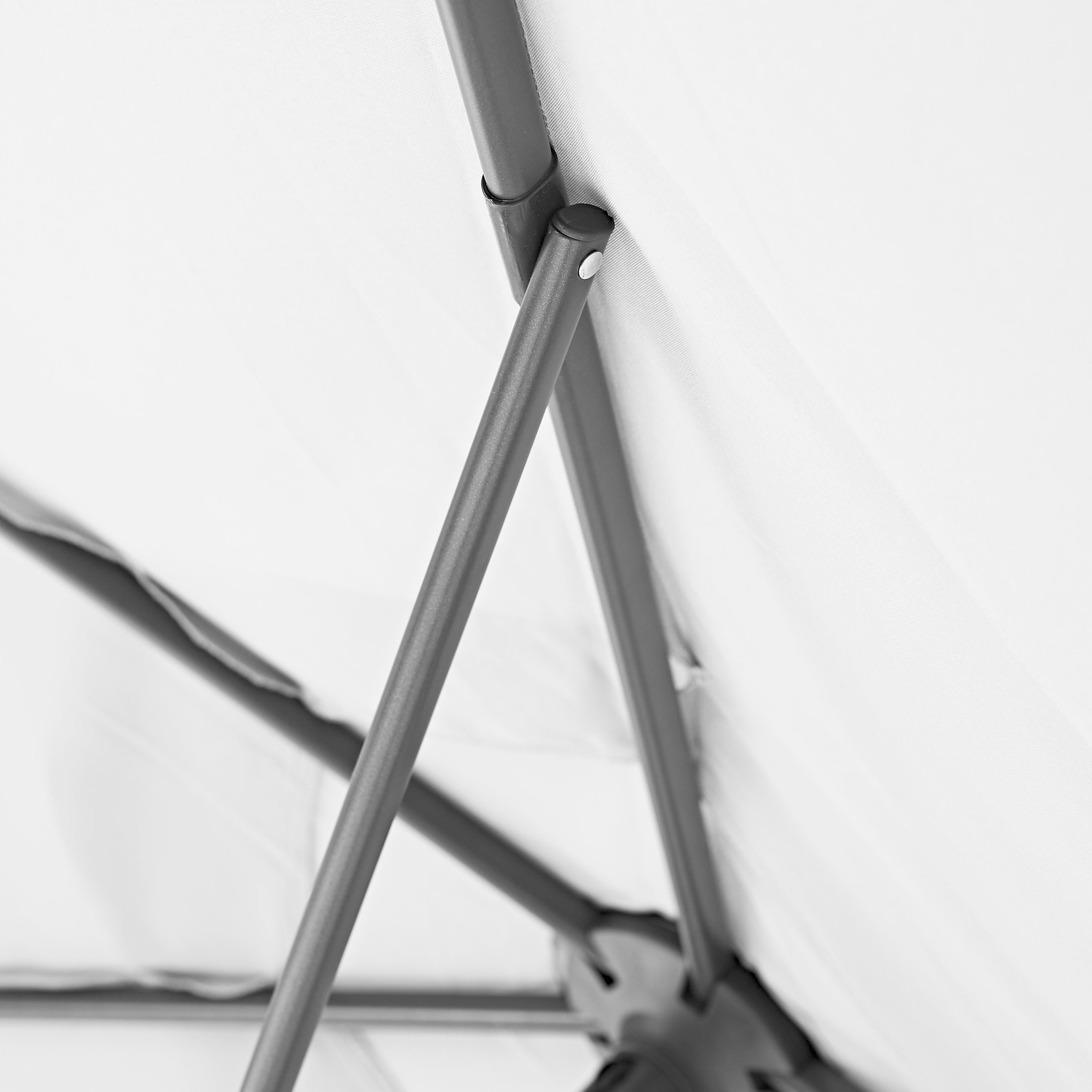 Parasol hexagonal de aluminio / acero NATERIAL Avea blanco Ø 296 cm - 8