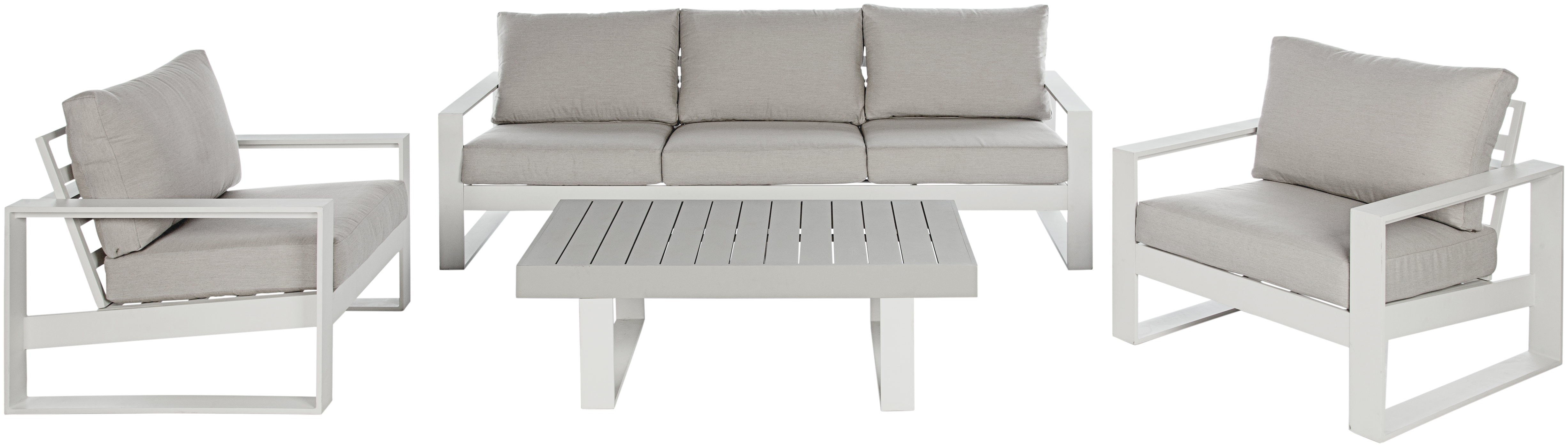 2 Cadeirões de jardim alumínio branco Las Vegas Naterial - 23