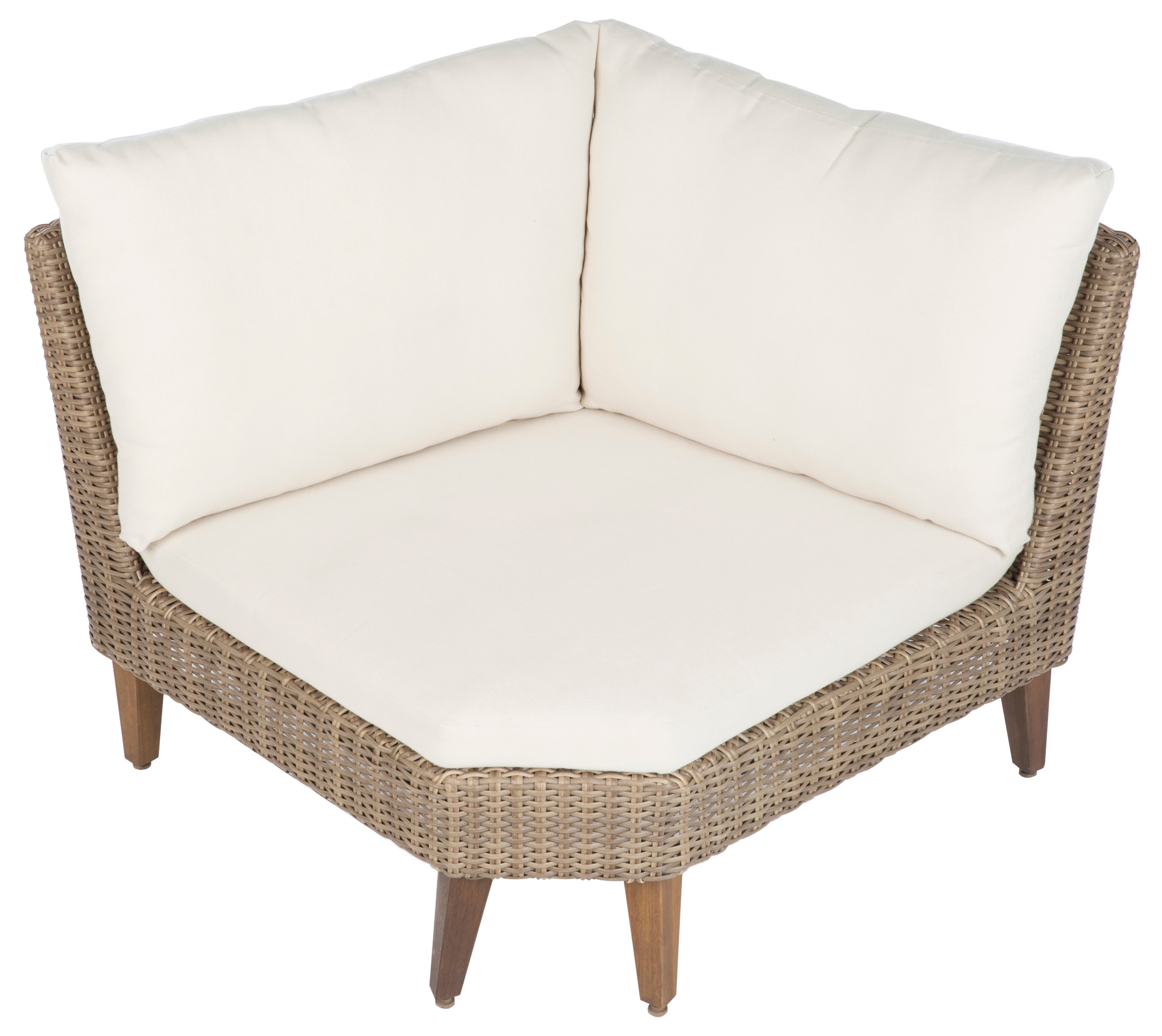 Sillón de jardín esquinero de aluminio lanzarote marrón