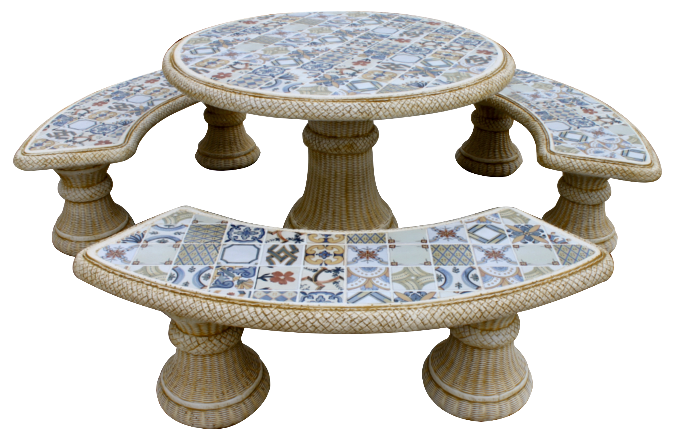 Comedor pleita 100 cm ocre hidraúlico