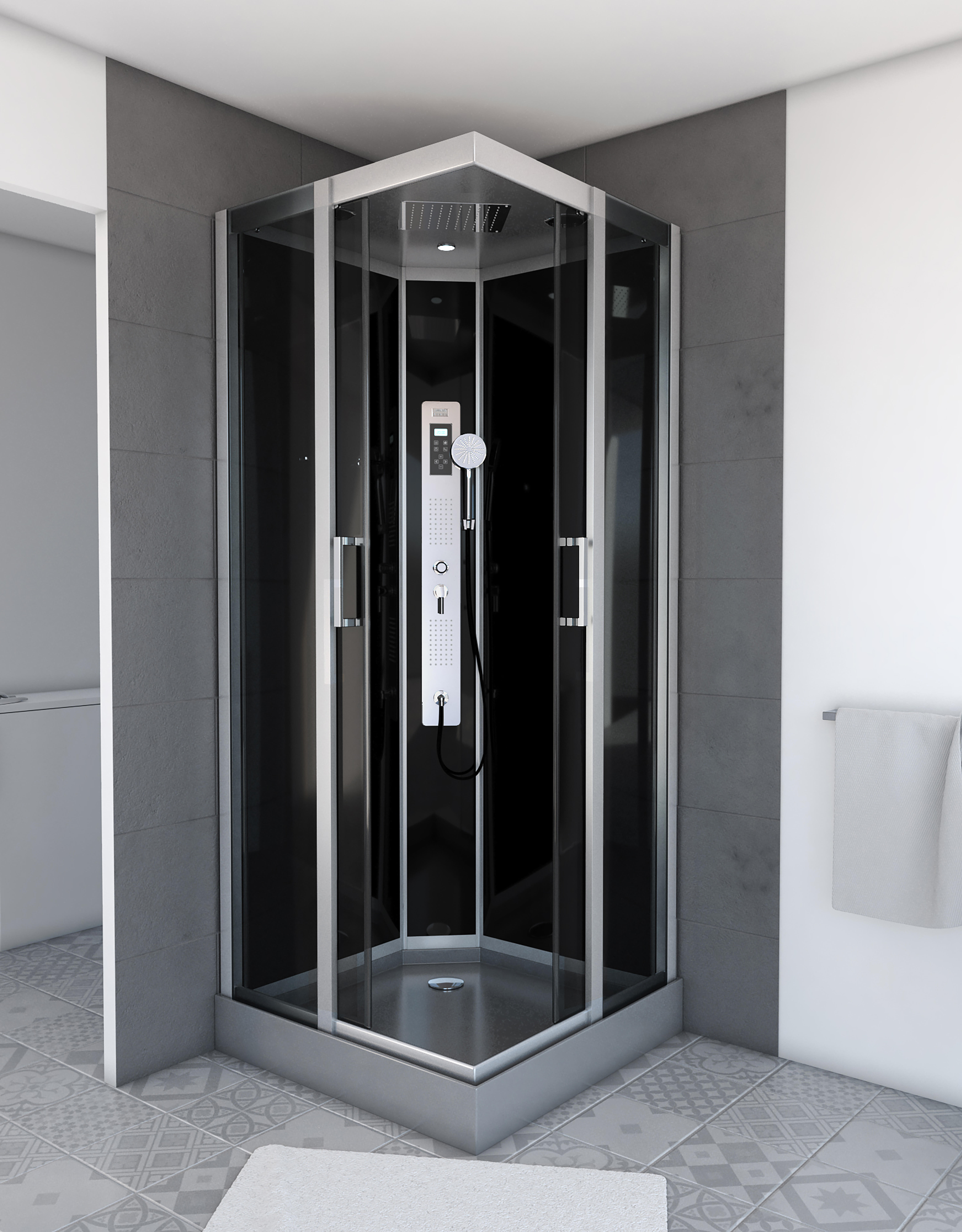Cabina de ducha hidromasaje premium 2 90x90x215 cm