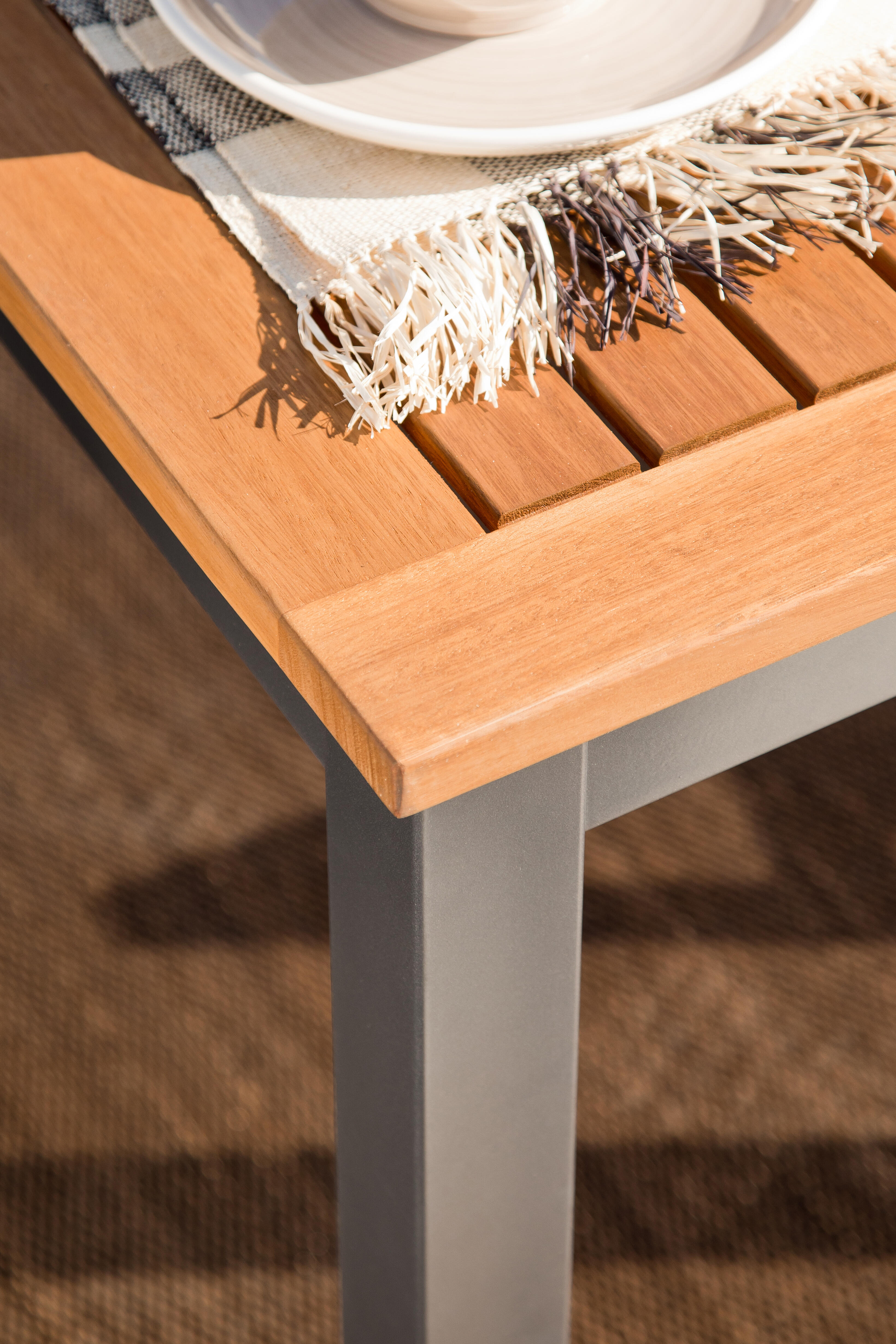 Mesa de jardín de madera Oris de 89x74.6x150 cm - 9