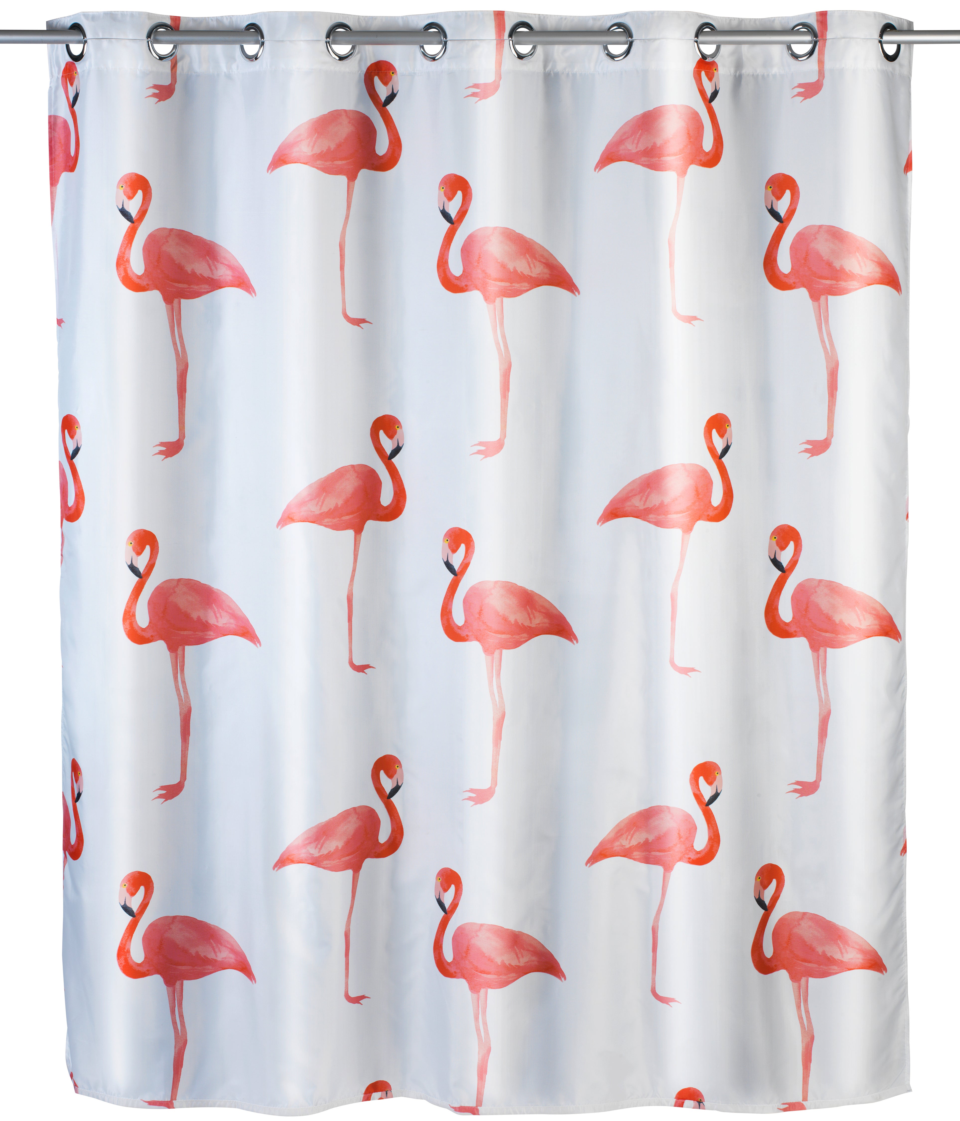 Cortina de baño flamenco multicolor 180x200 cm