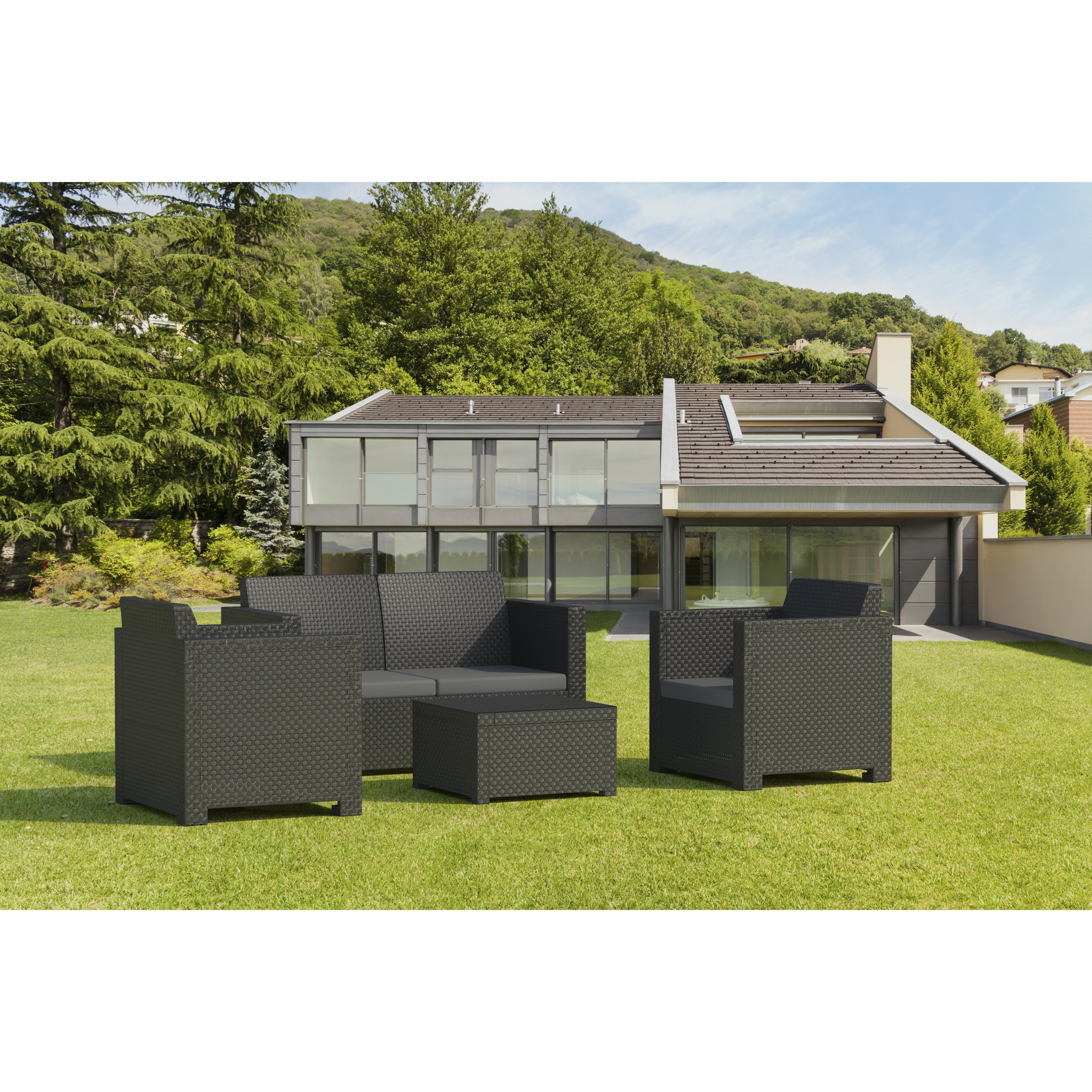 Set comedor evo de resina para 4 personas