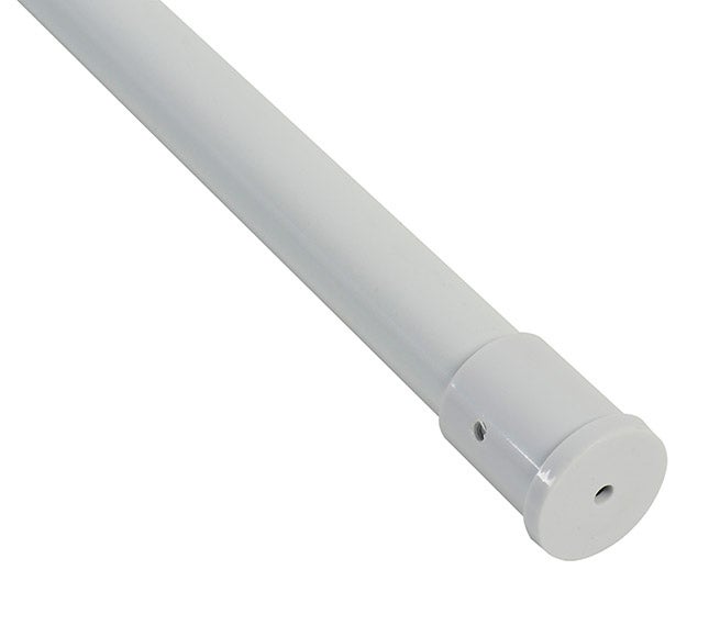 Soporte para barra de cortina de baño de metal blanco mate - 2