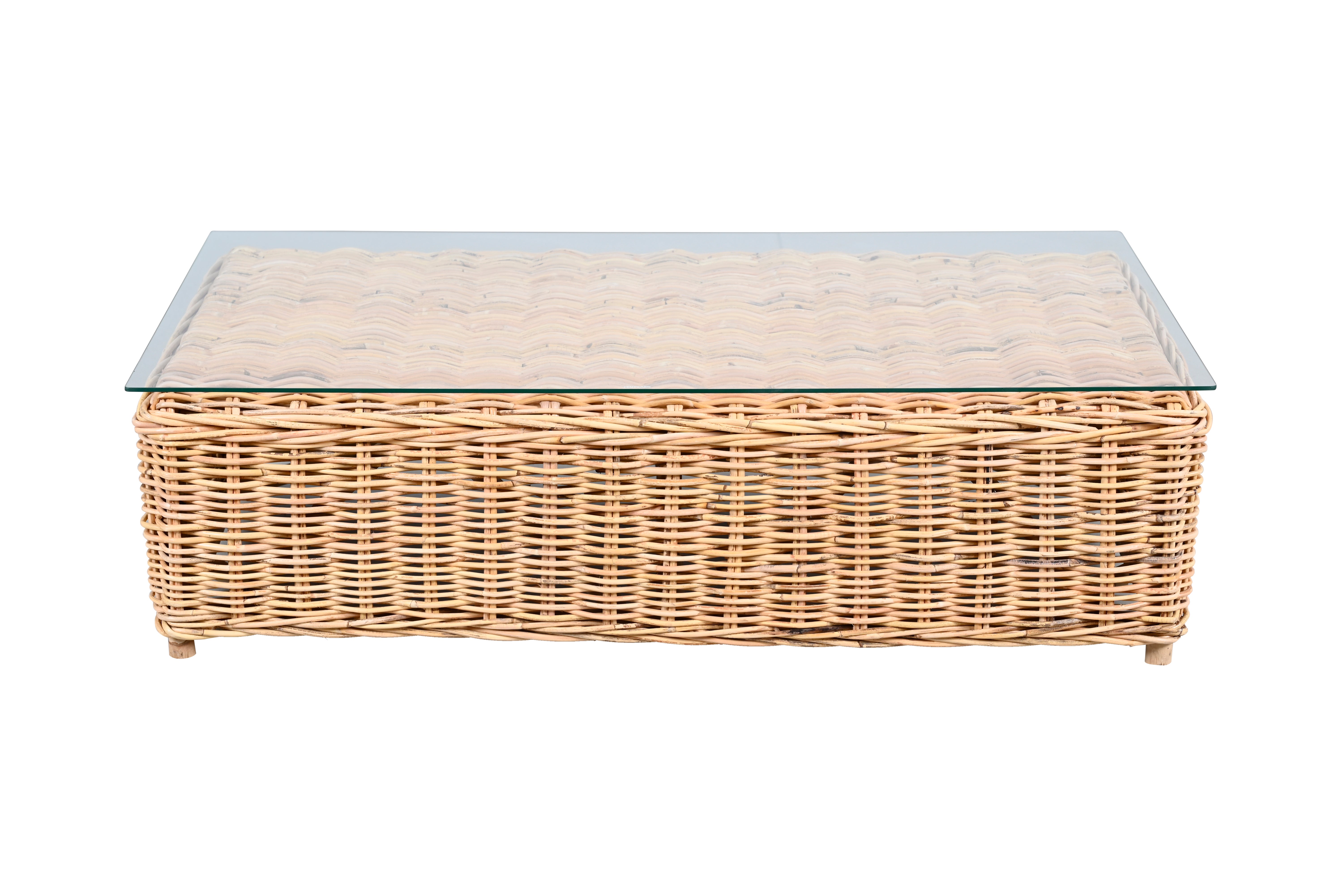 Mesa de jardín baja de ratán natural congo 62x32x110 cm