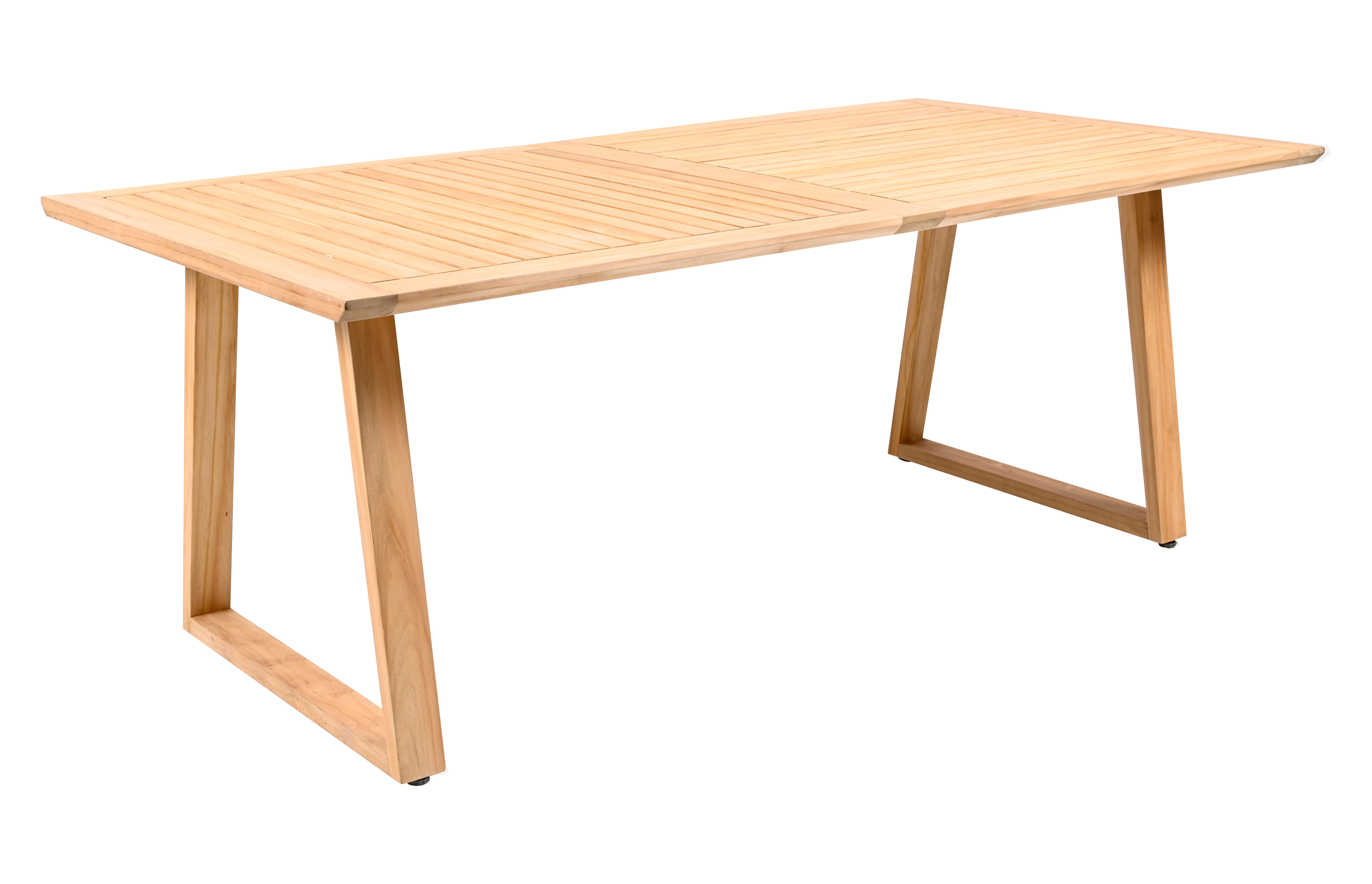 Mesa de jardín de madera tuno marrón de 102x75x198 cm