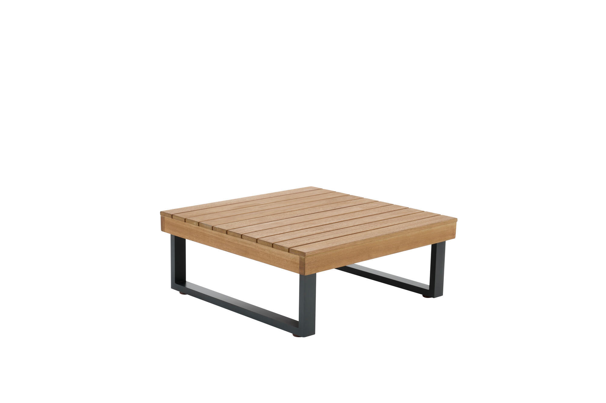 Mesa de jardín de eucalipto nilo marrón de 74.5x28.5x74.5 cm