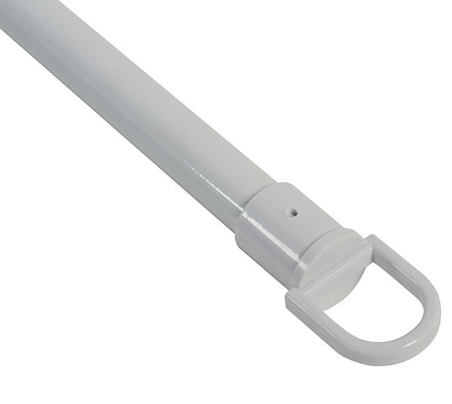 Soporte para barra de cortina de baño de metal blanco mate - 3