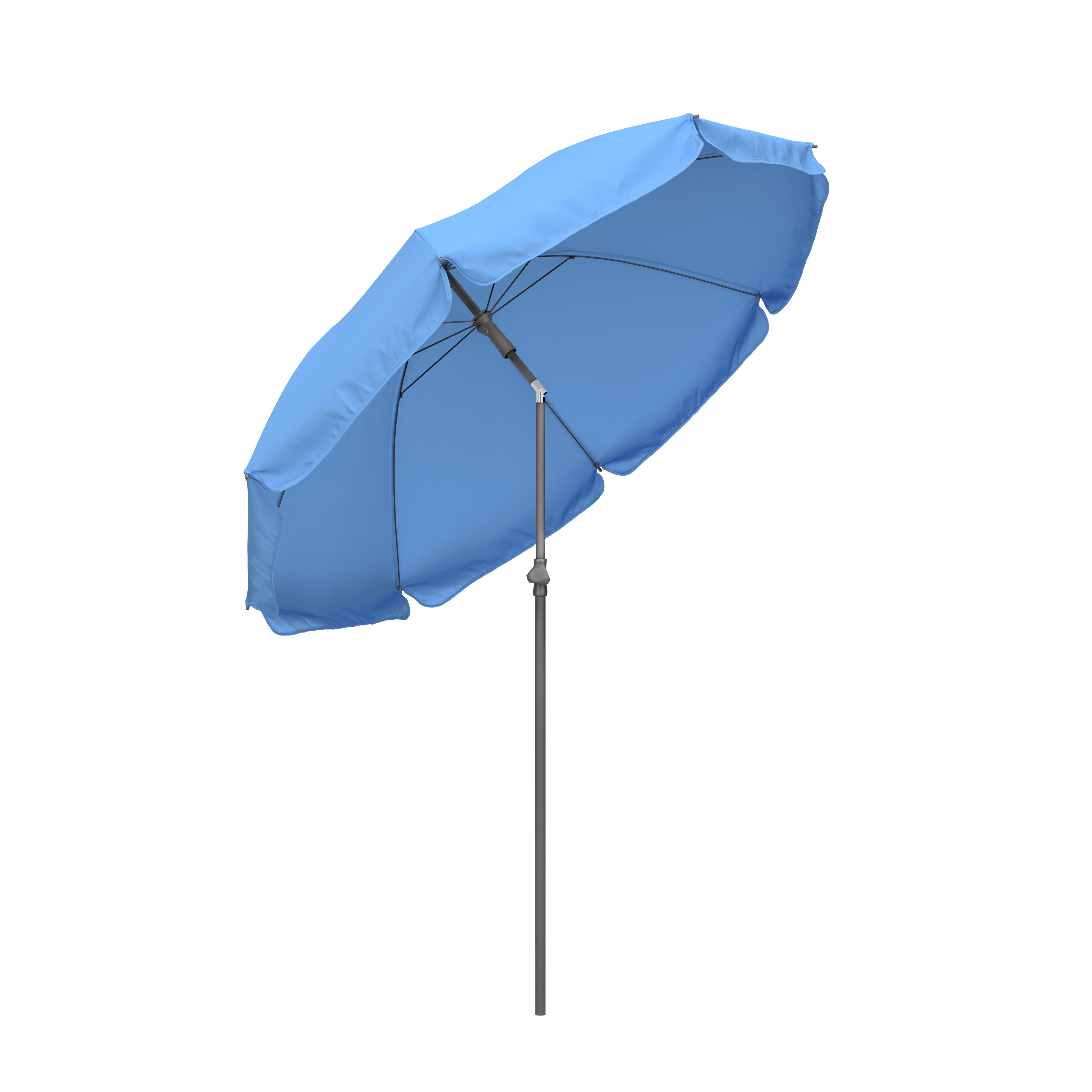 Parasol de mástil central redondo de acero COMATEX D200 azul ø 200 cm - 5