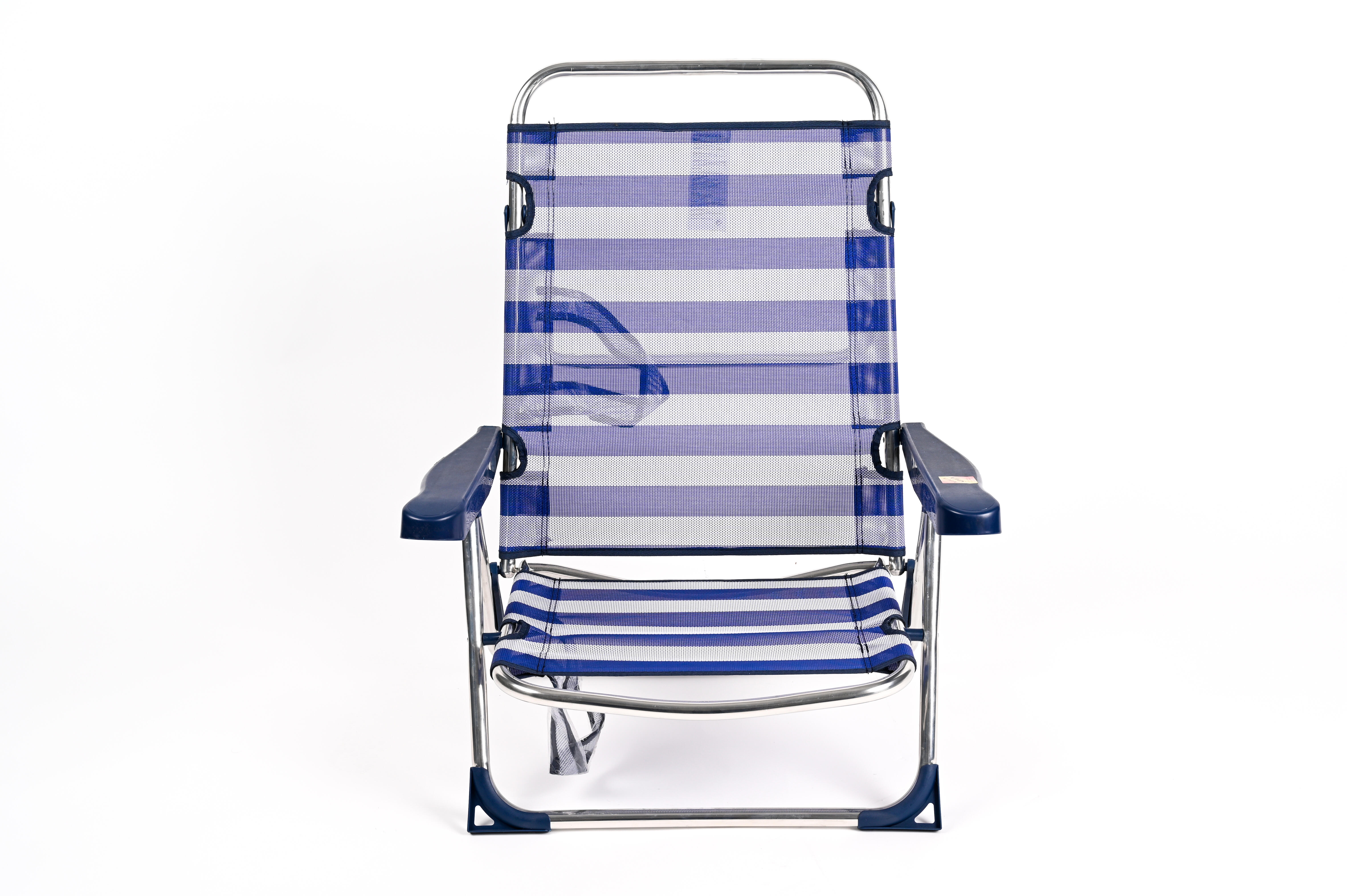 Silla plegable de playa de aluminio y textileno Basic azul - 3