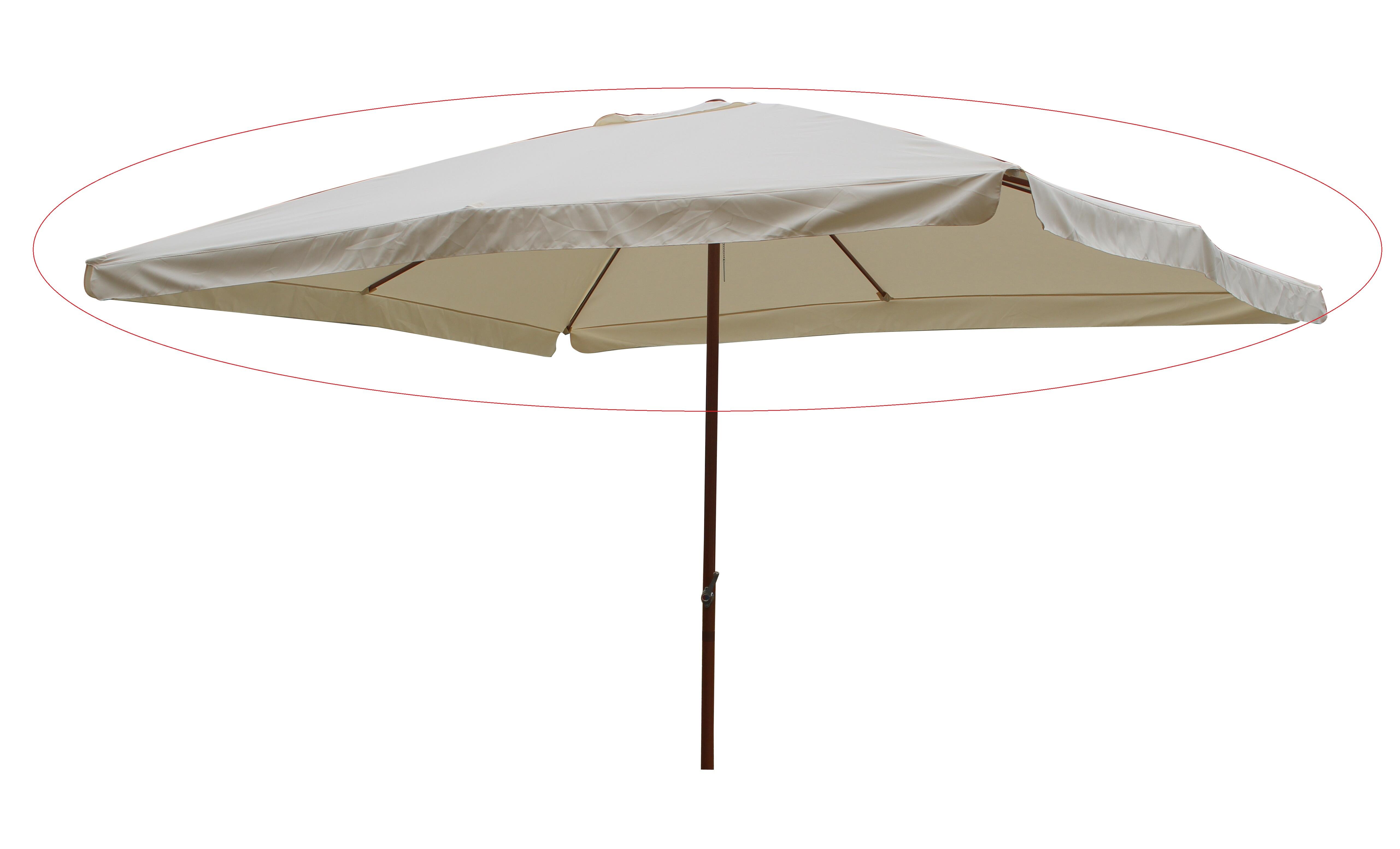 Toldo para parasol egeo de poliéster blanco de 397x298 cm