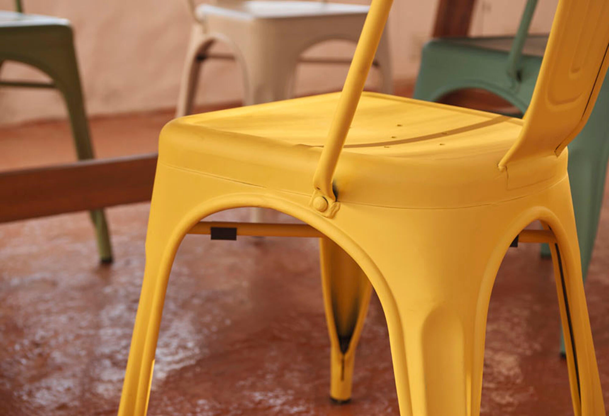 Silla de exterior de metal NATERIAL Soho amarillo - 15
