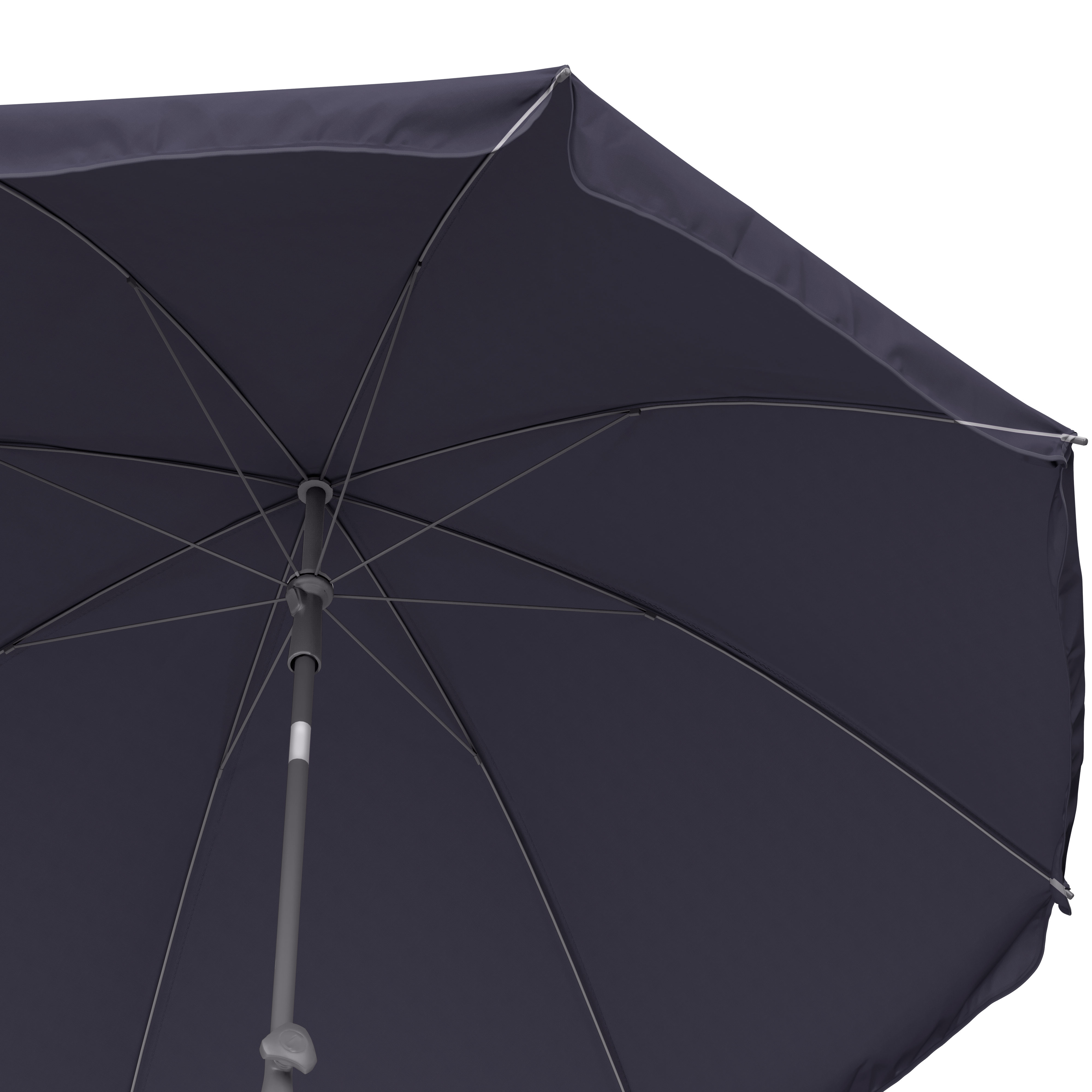 Parasol de mástil central redondo de acero COMATEX D200 azul ø 200 cm - 5