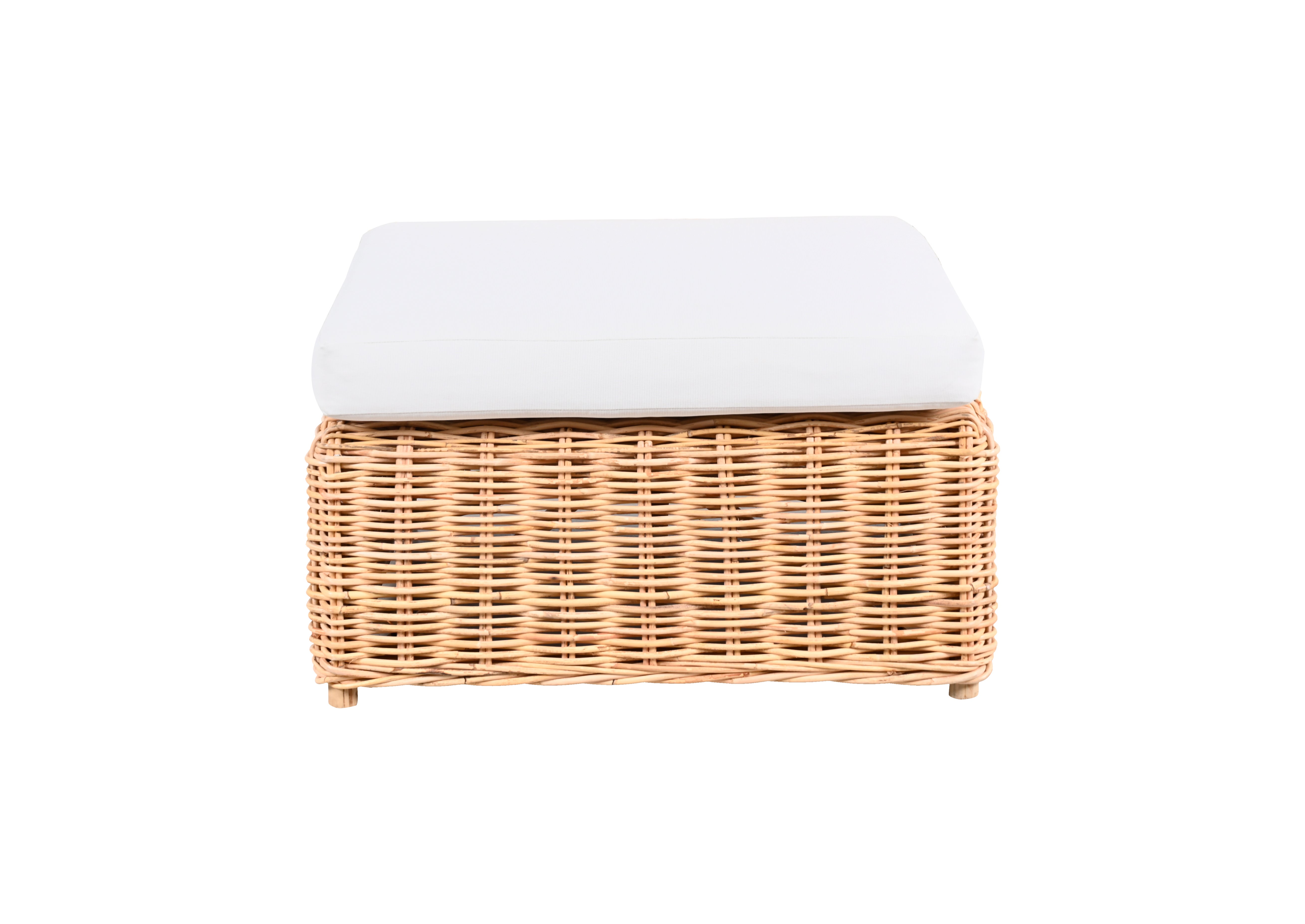 Puf o reposapiés de exterior de fibra natural congo marrón