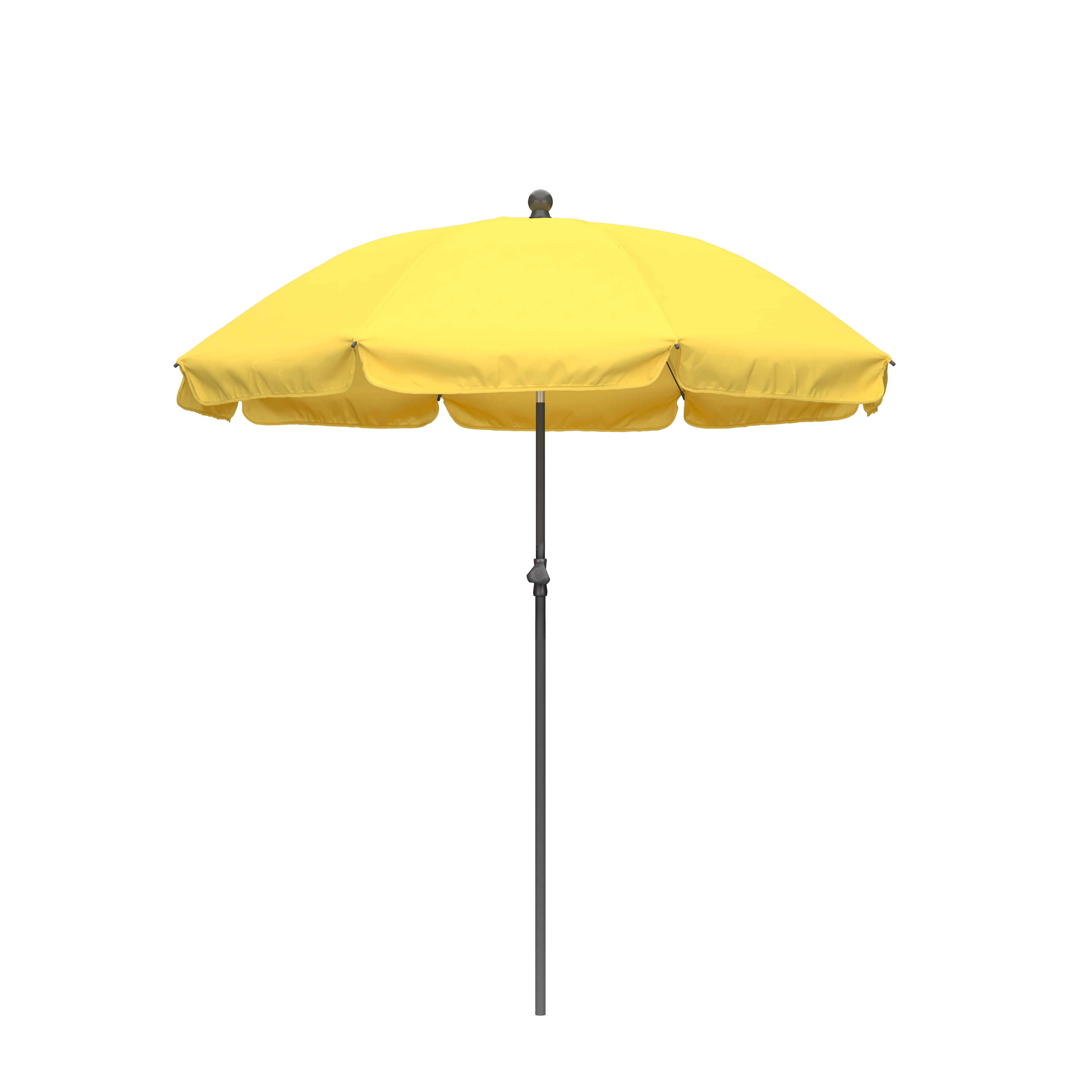 Parasol de mástil central redondo de acero COMATEX amarillo ø 200 cm - 5