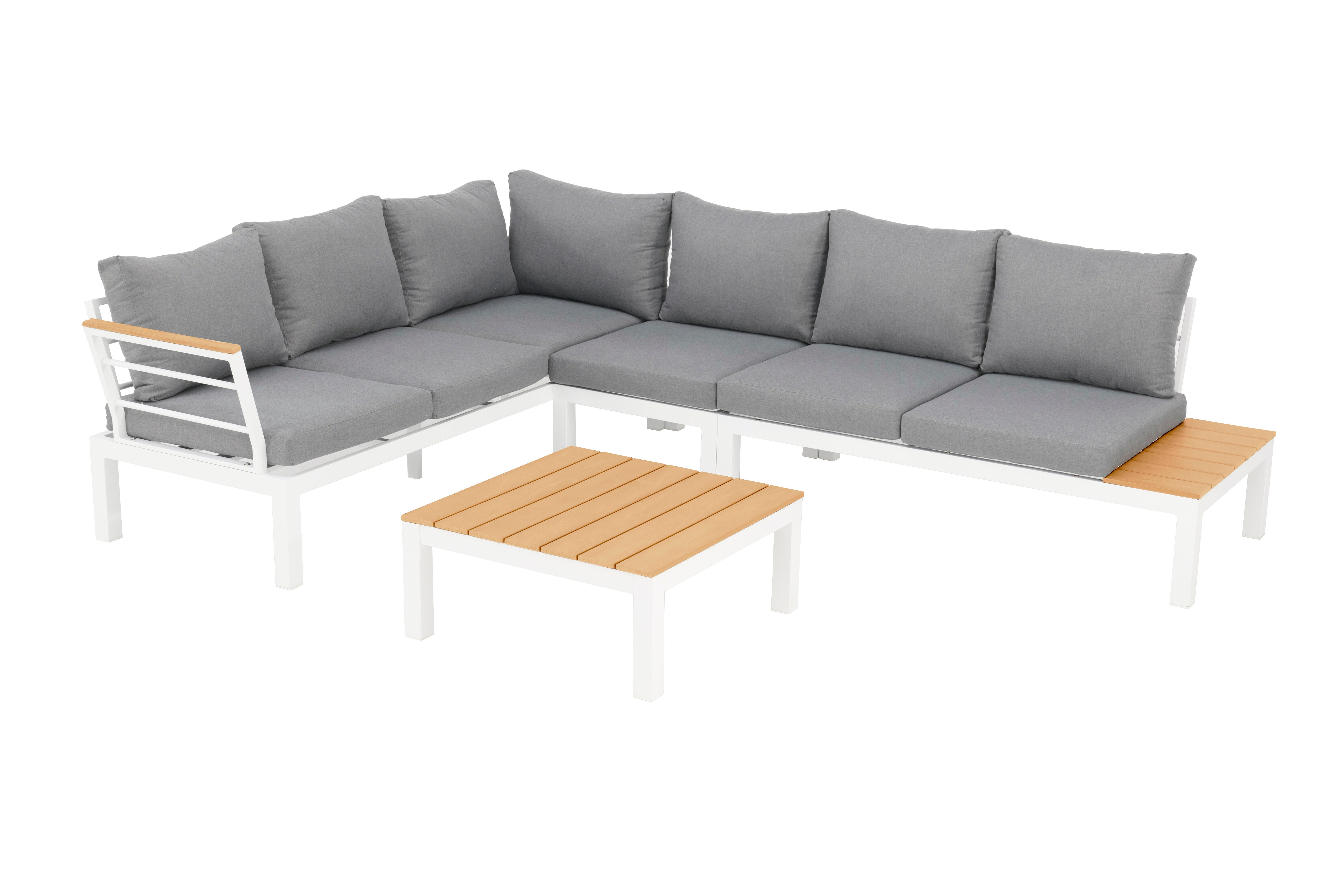 Sofá lateral de jardín de aluminio Little San Diego. Parte conjunto - 13