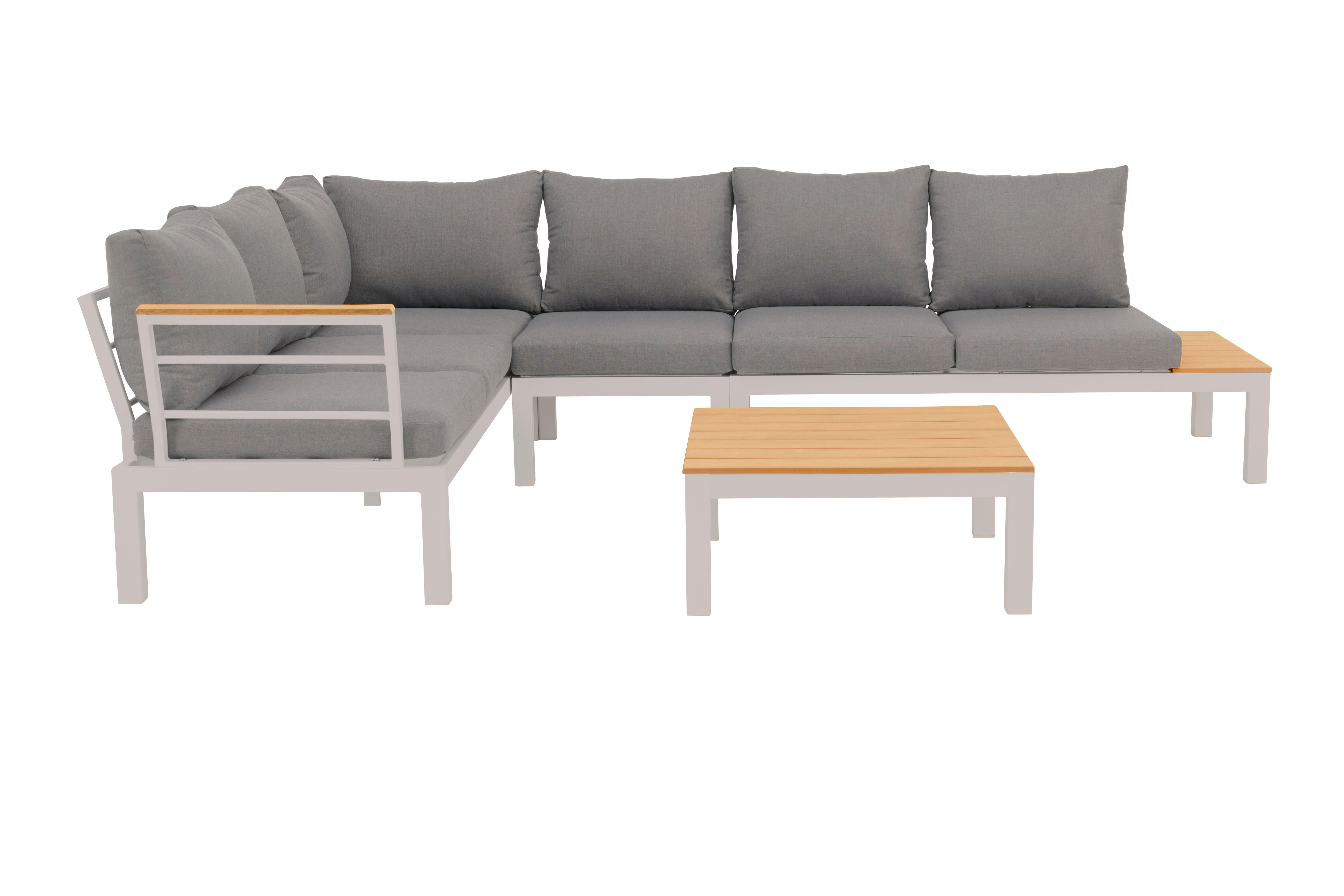 Sofá lateral de jardín de aluminio Little San Diego. Parte conjunto - 12