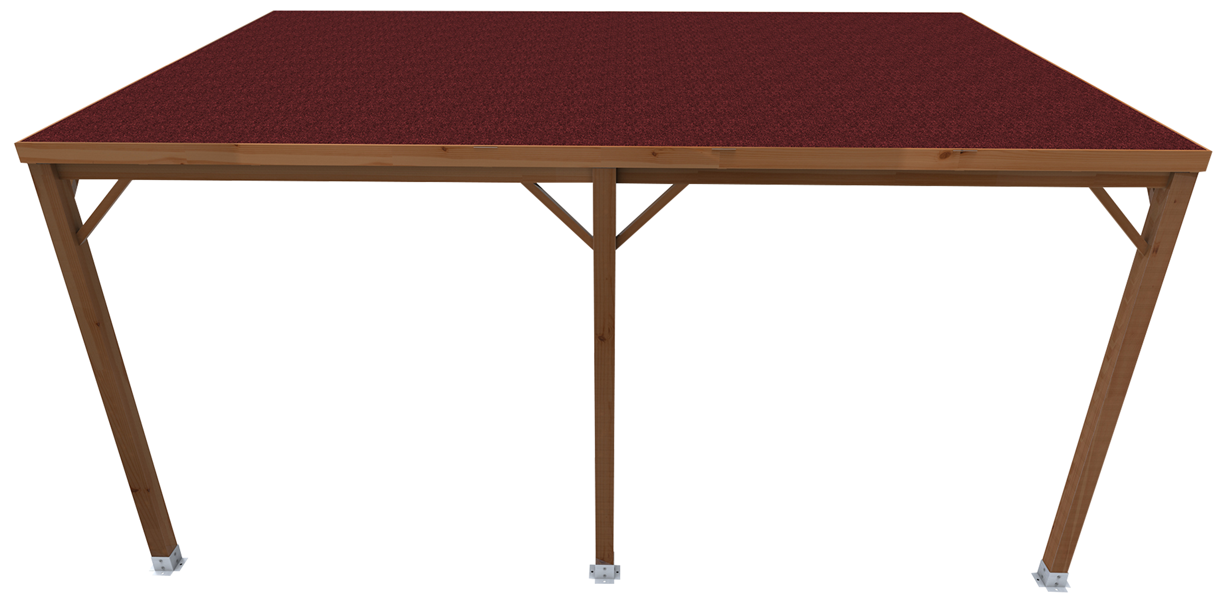 Marquesina de madera aitana marrón de 300x500 cm