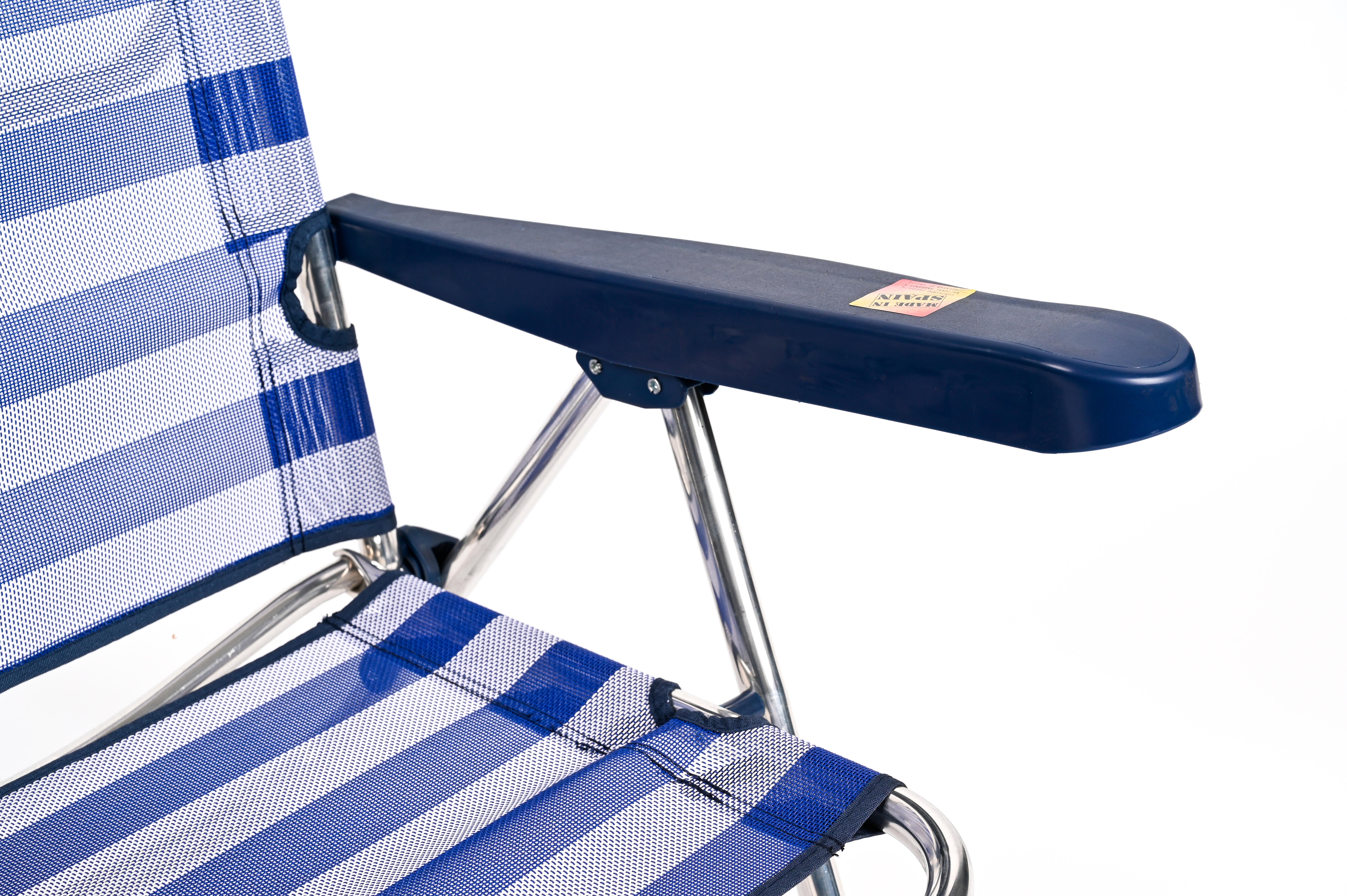 Silla plegable de playa de aluminio y textileno Basic azul - 8