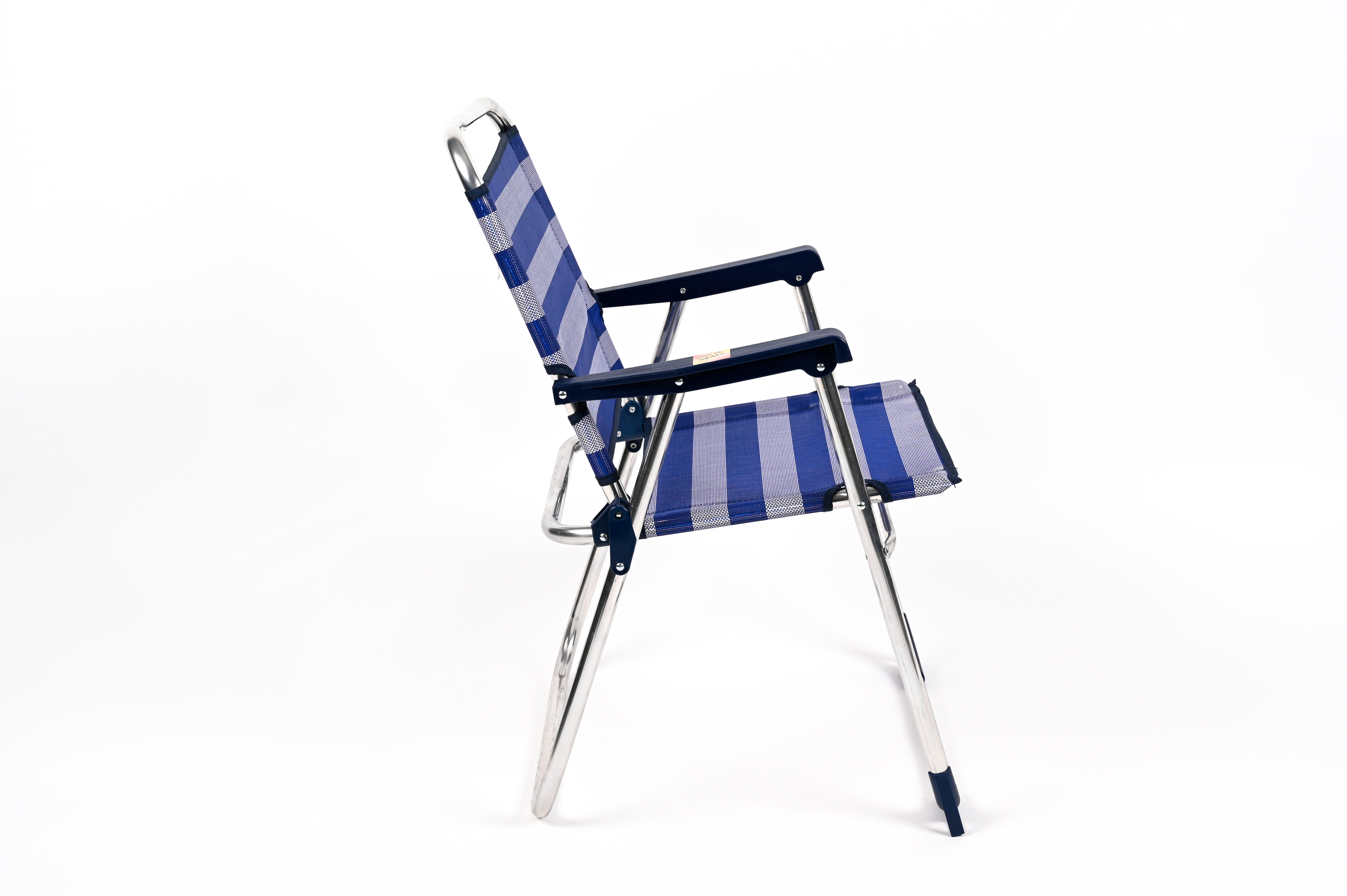 Silla plegable de playa de aluminio basic azul