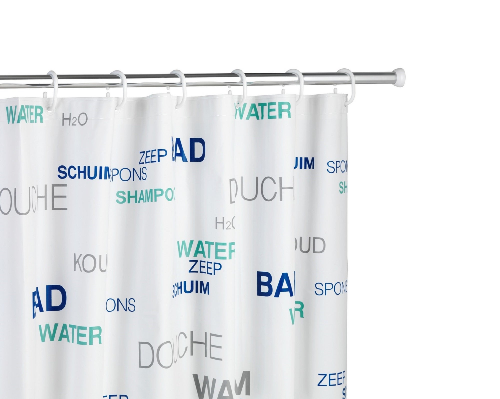 Barra de cortina ducha gris / plata 114 cm