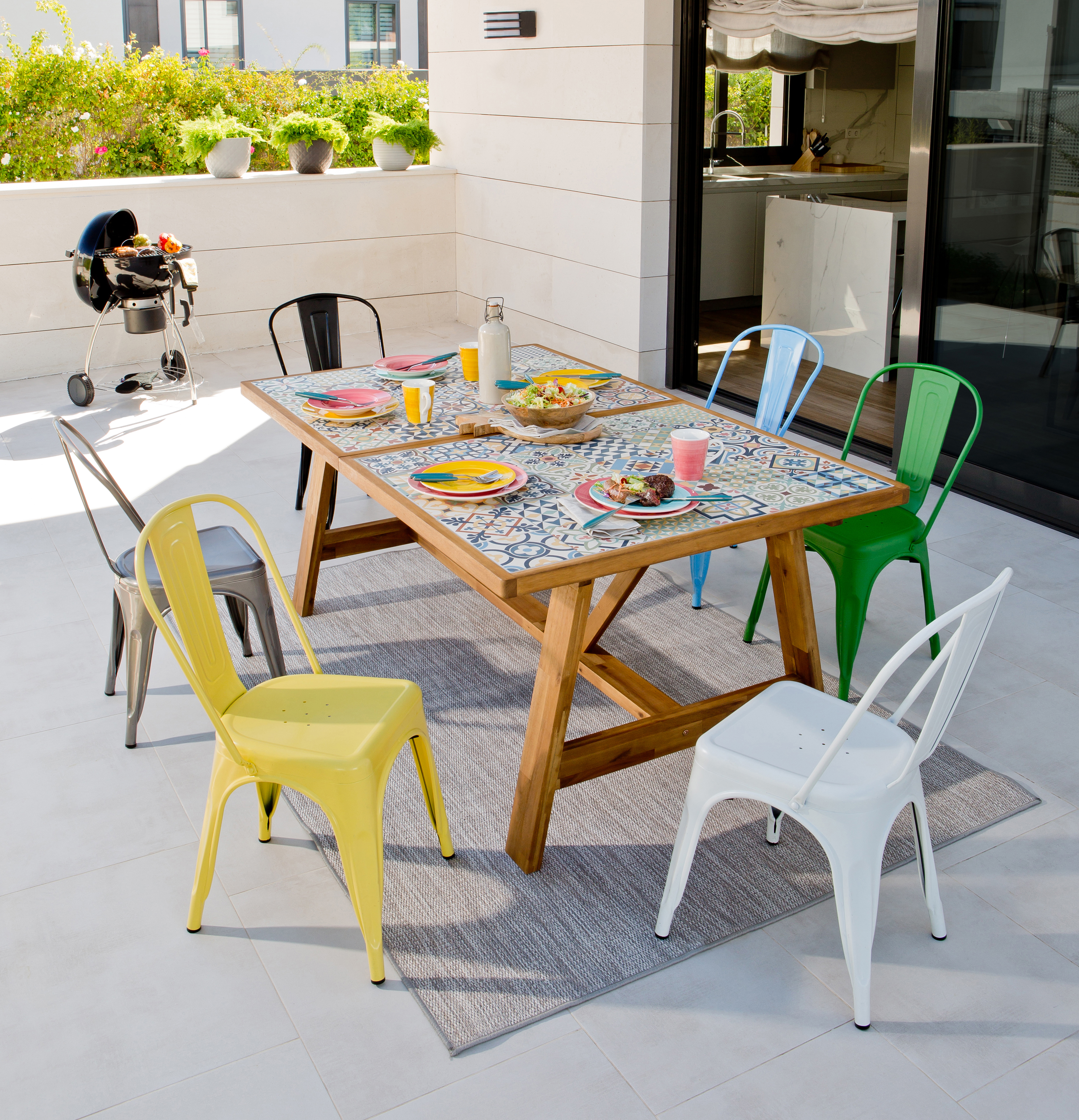 Silla de exterior de metal NATERIAL Soho amarillo - 11