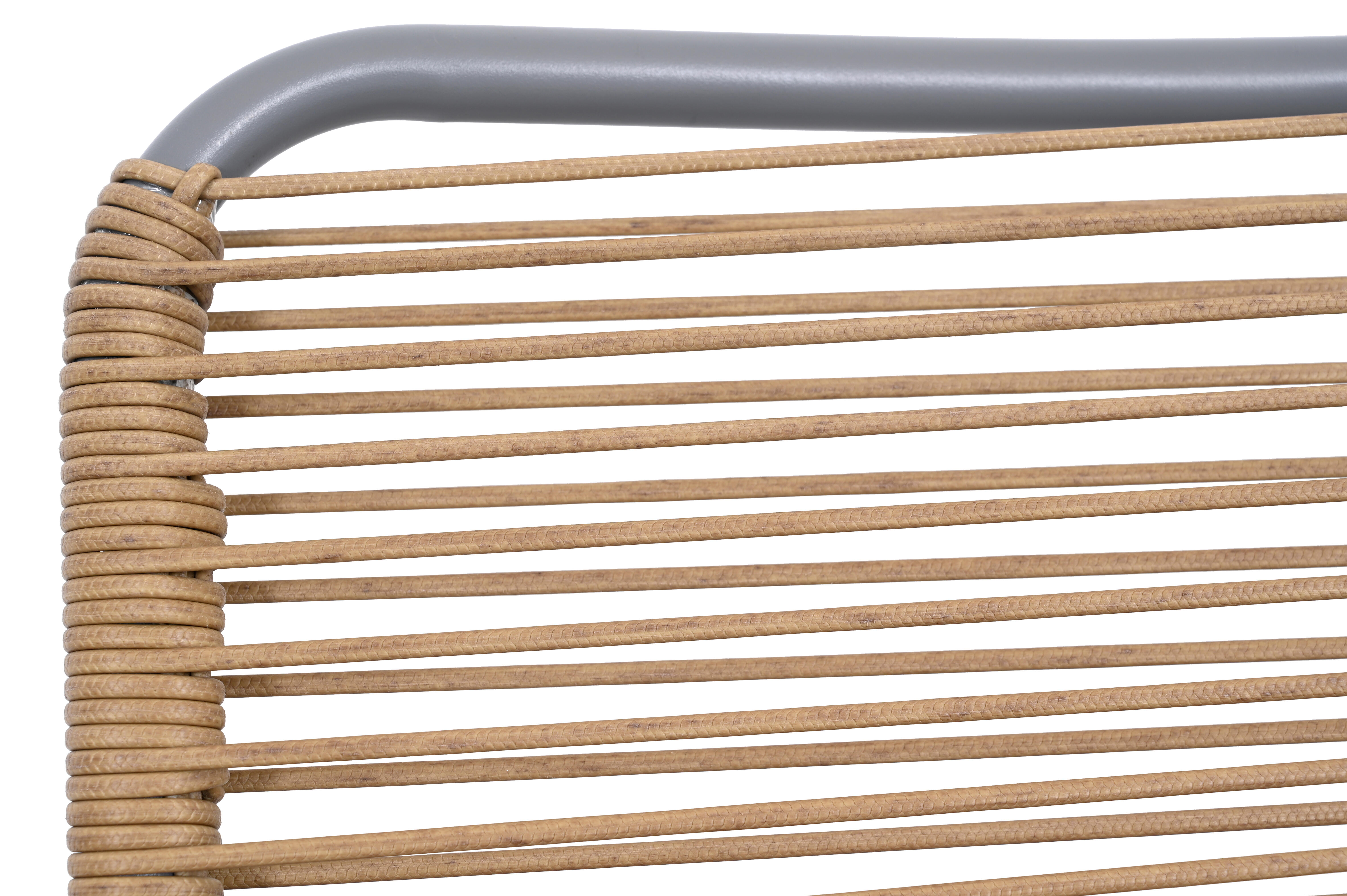 Sofá de jardín con cojín de acero Mahón marrón - 6