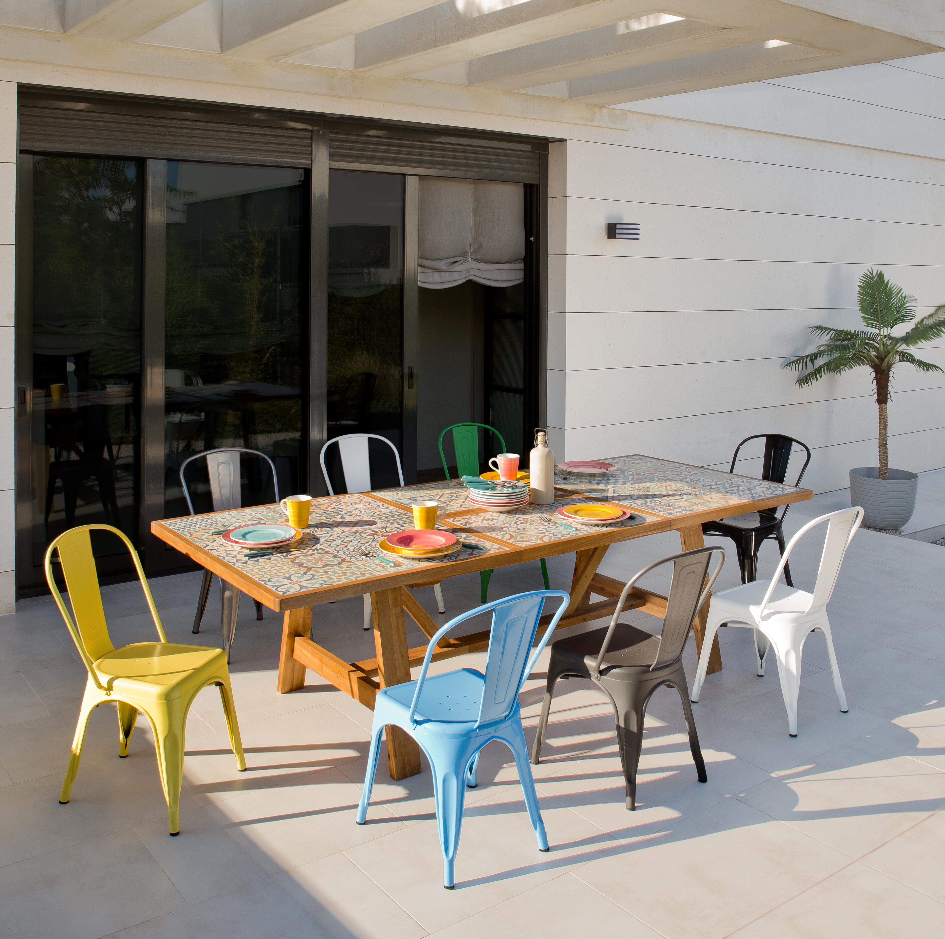 Silla de exterior de metal NATERIAL Soho amarillo - 10