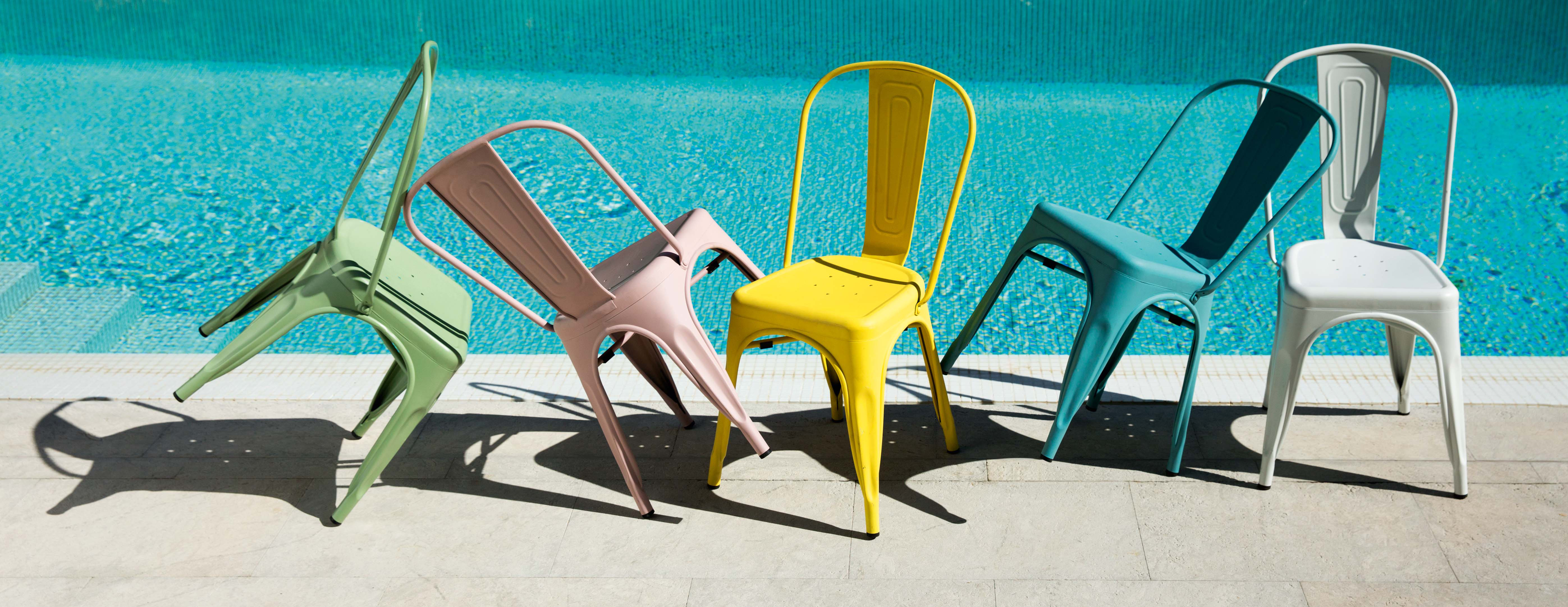 Silla de exterior de metal NATERIAL Soho amarillo - 9