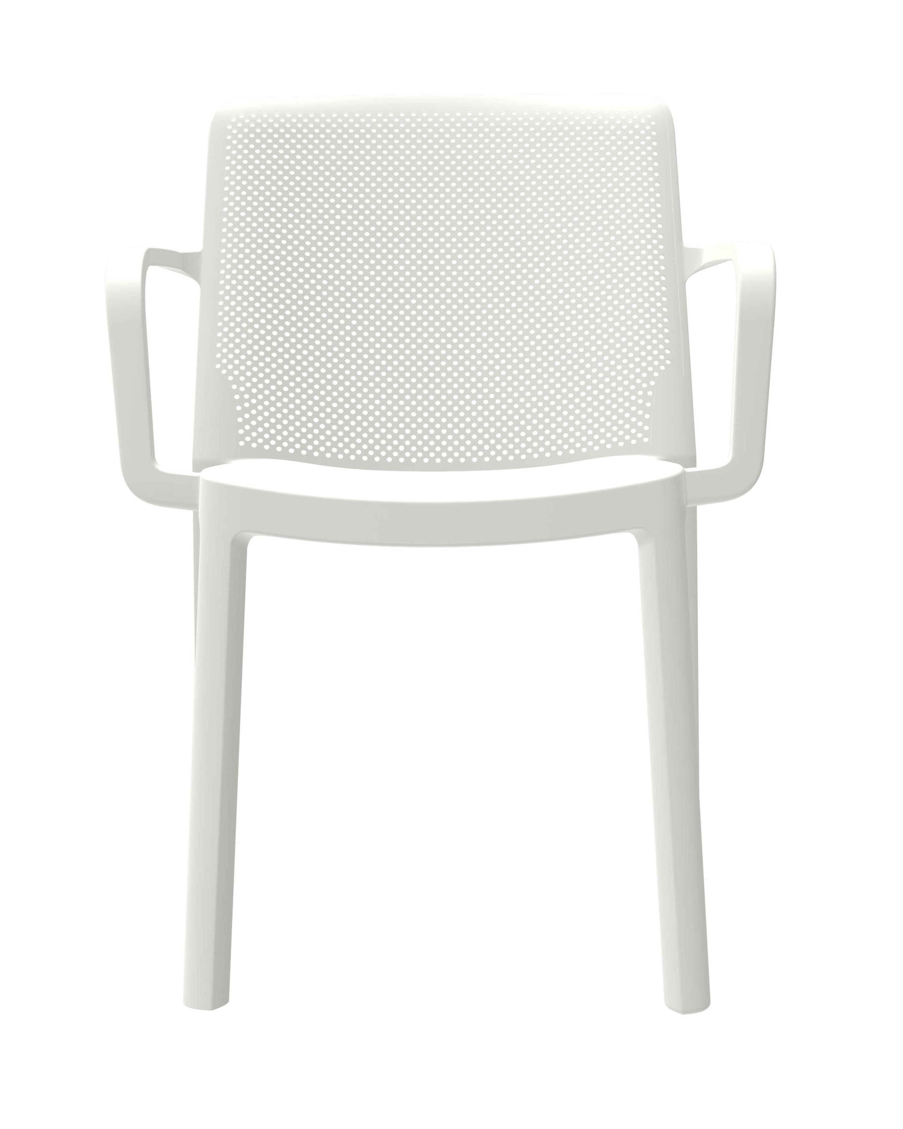 Silla de resina con brazos resol fresh color blanca - 3