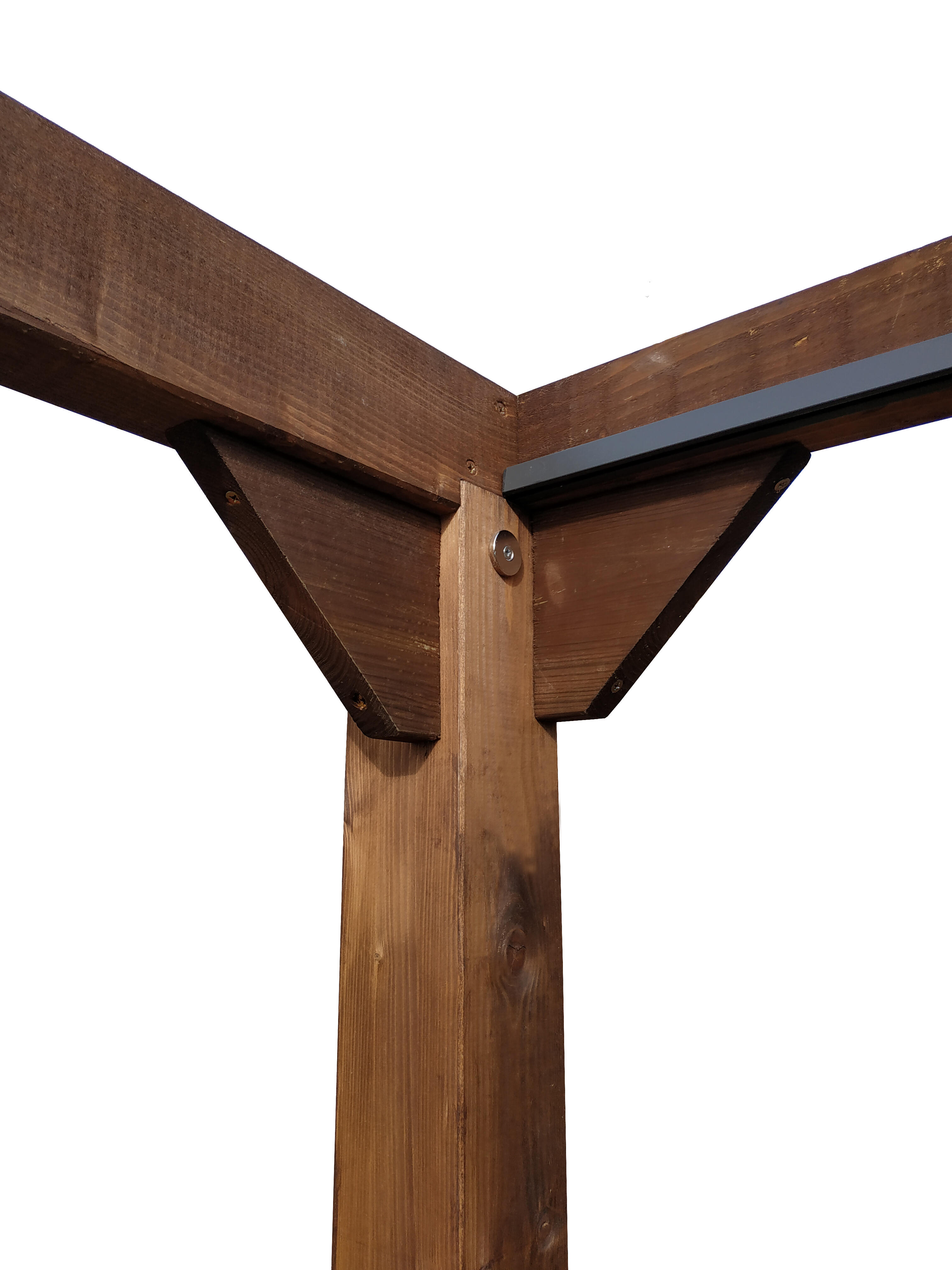 Pérgola de madera con toldo MAUSA Aneto de 400 x 300 cm marrón - 11