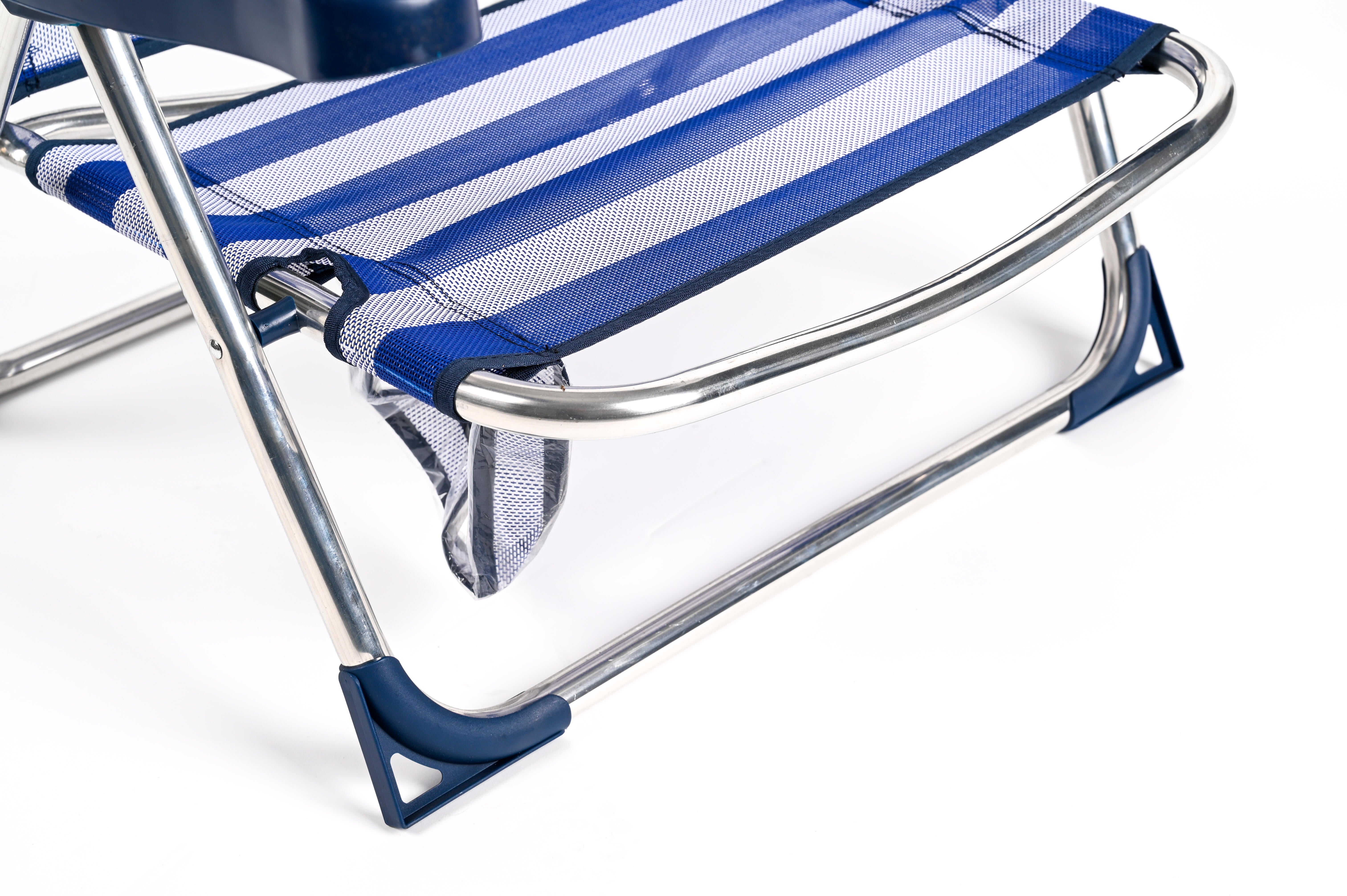 Silla plegable de playa de aluminio y textileno Basic azul - 7
