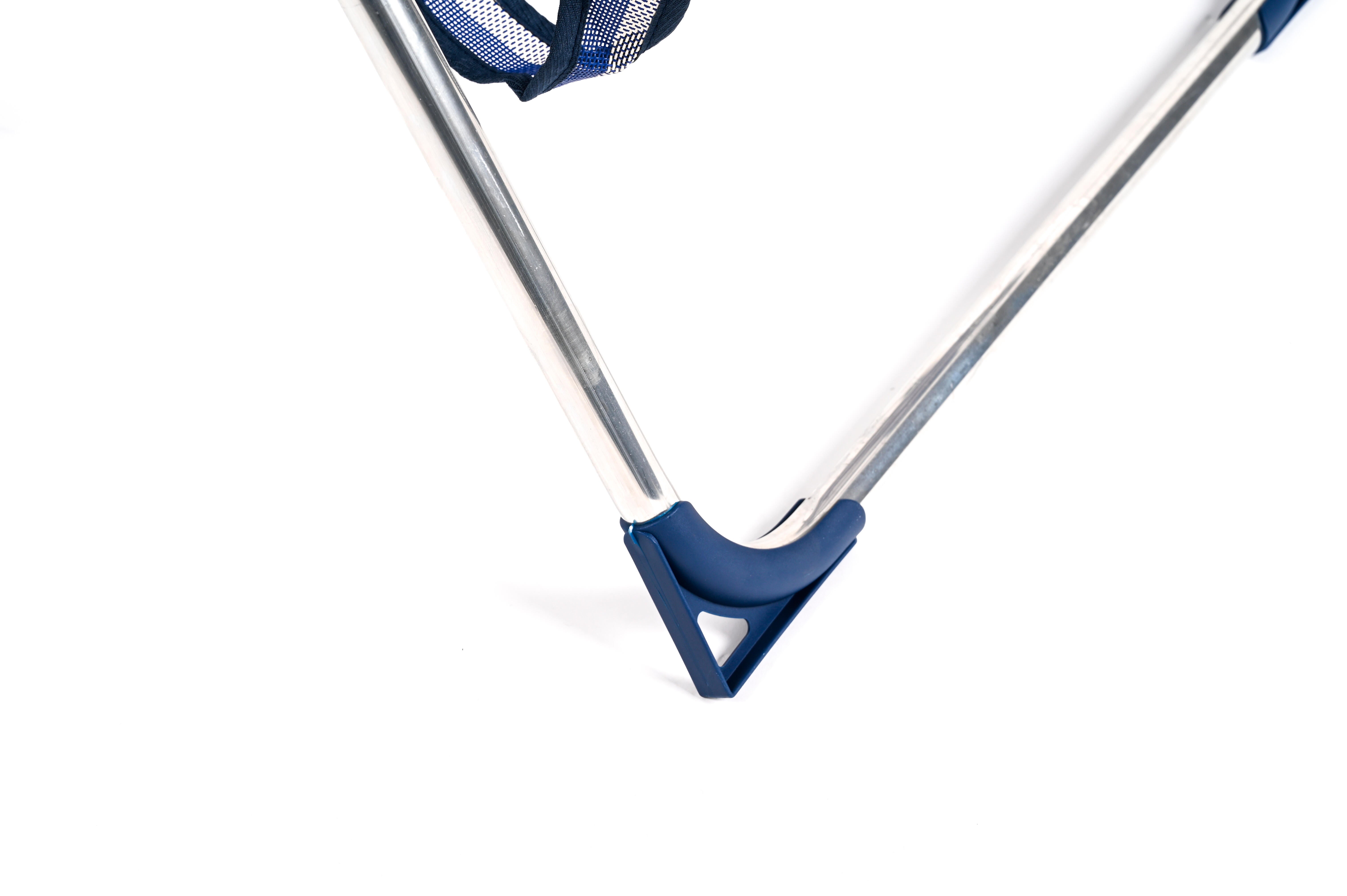 Silla plegable multiposición de playa de aluminio Basic azul - 5