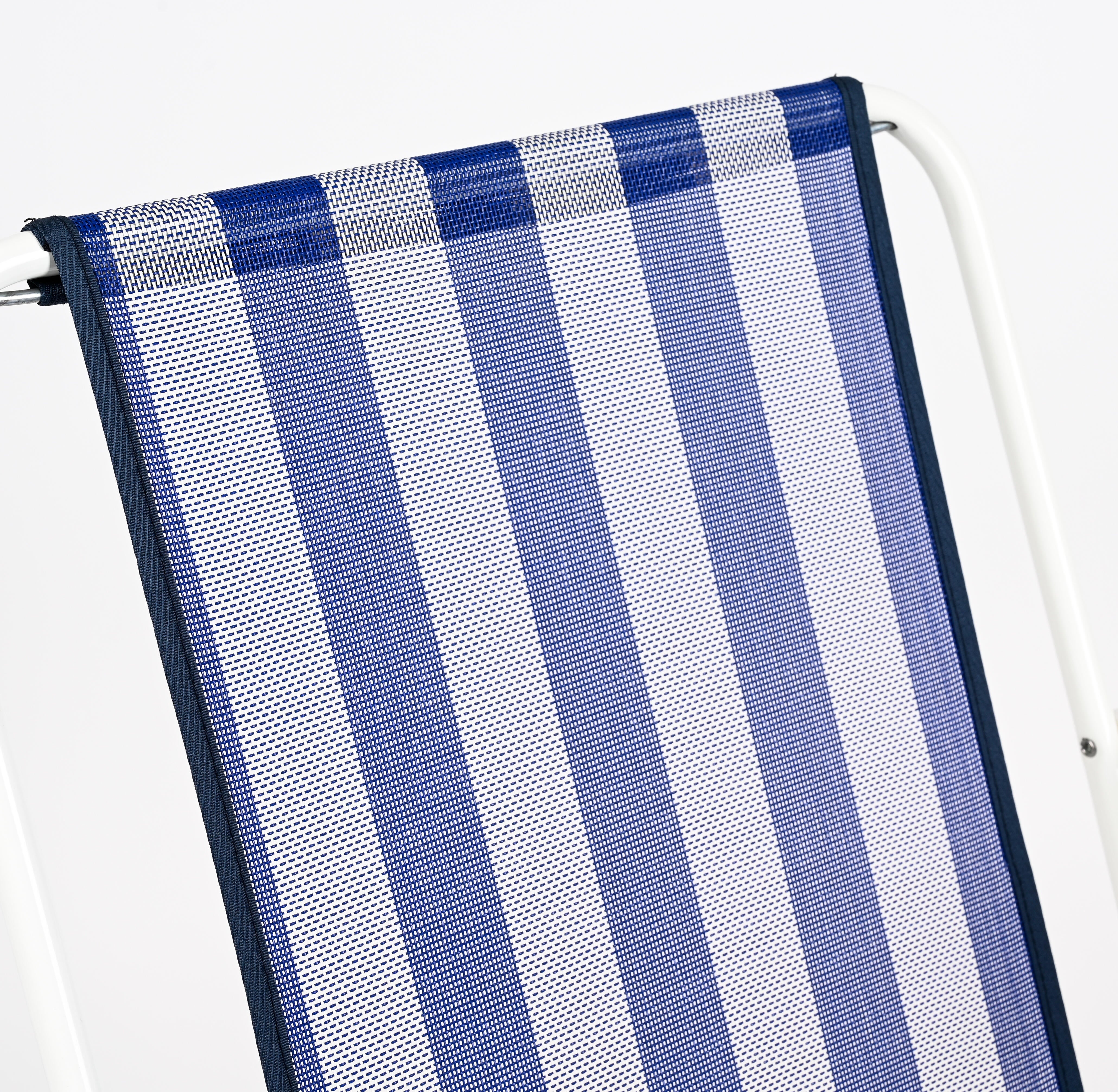 Silla plegable de playa de metal y textileno Basic azul - 5