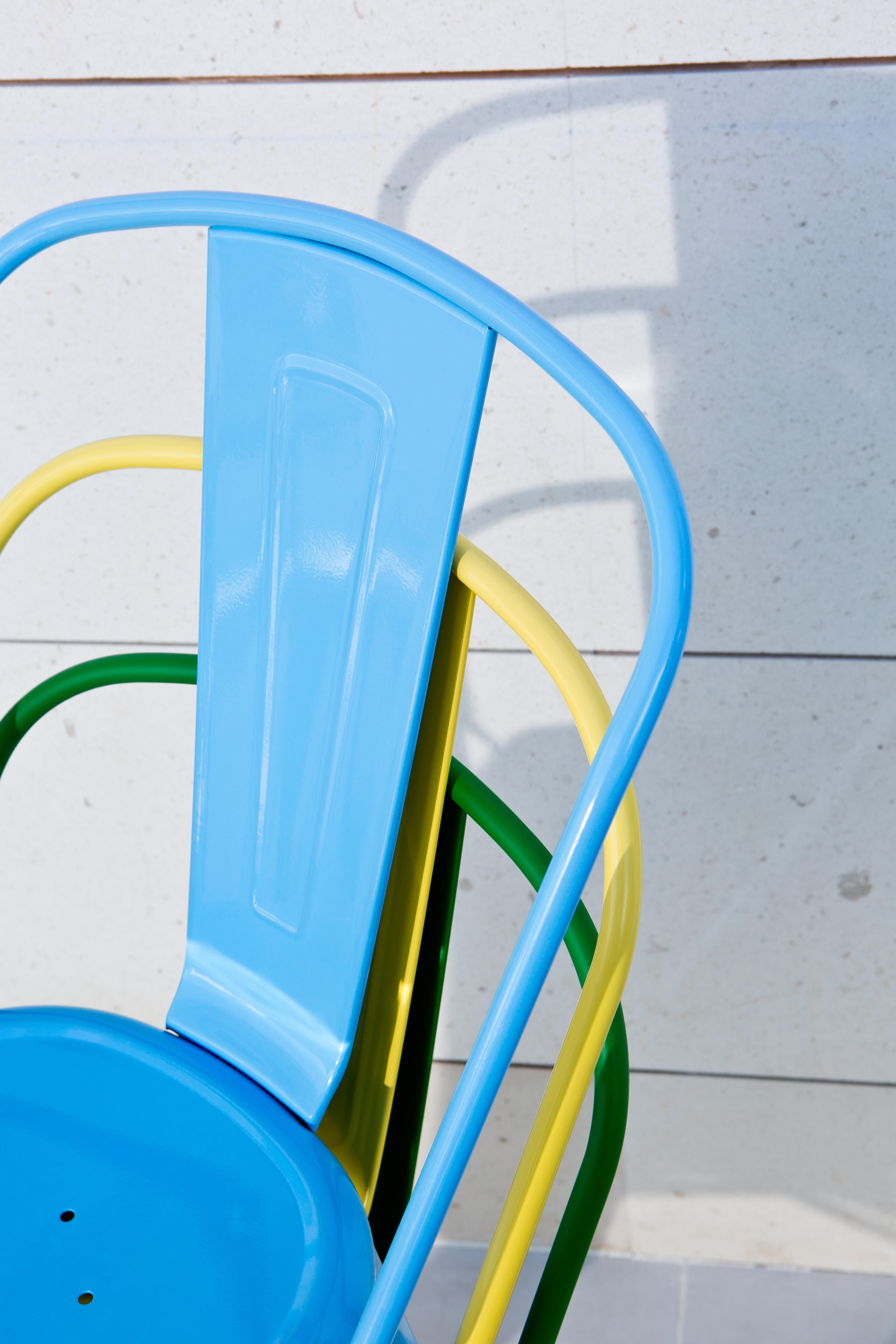 Silla de exterior de metal NATERIAL Soho amarillo - 6