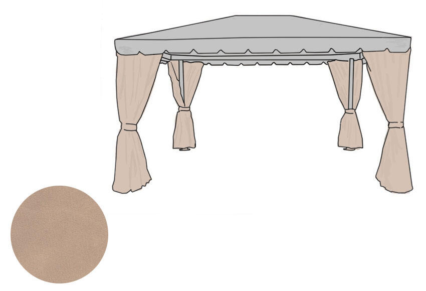 Cortina para pérgola Al-Andalus de poliéster marrón 300x400cm - 2
