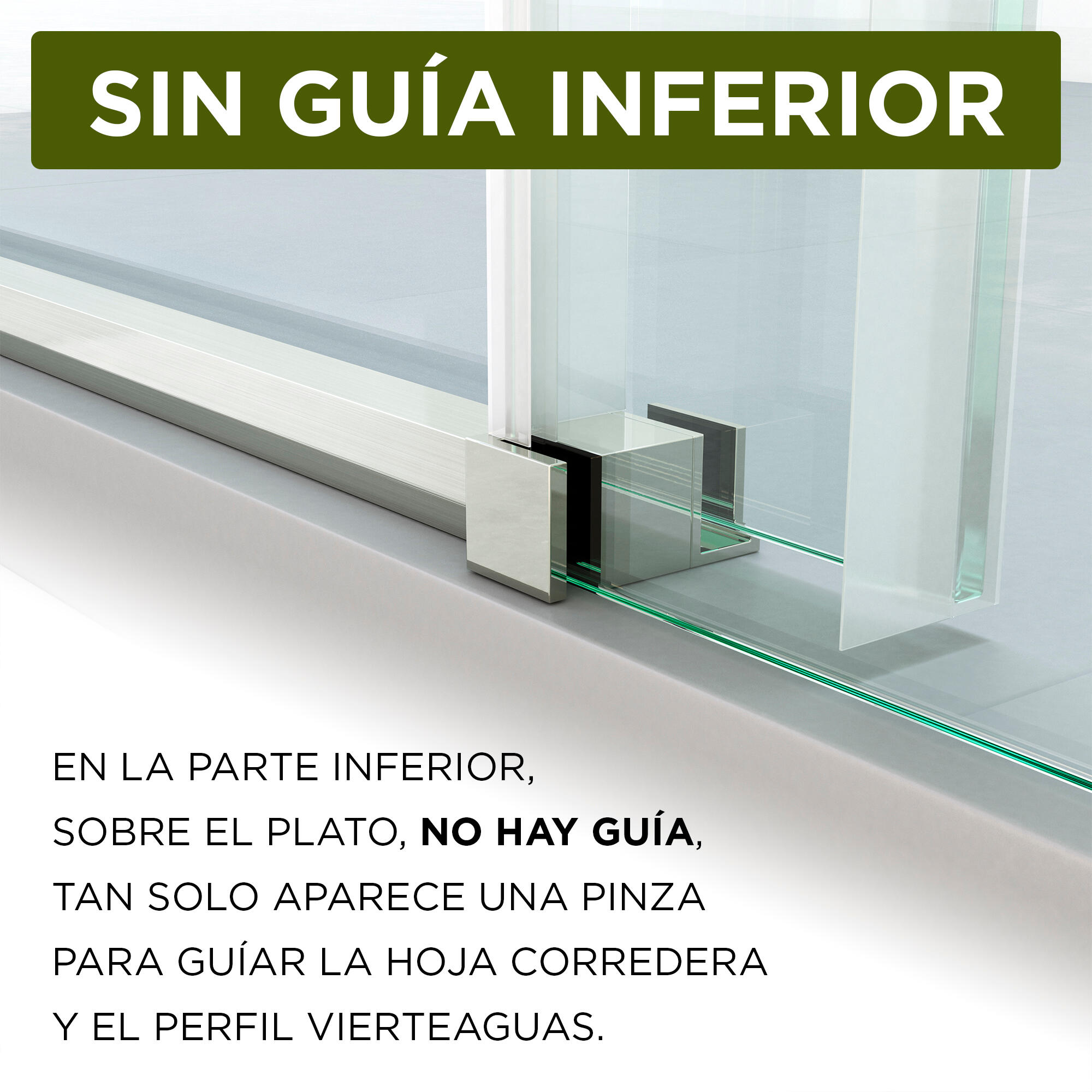 Mampara de ducha frontal con panel fijo lateral corredero serigrafiado Tala perfil cromo (160.1-170)+70 x200 cm - 3