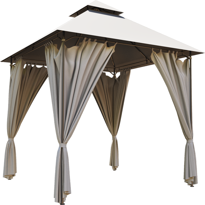 PERGOLA MET NATERIAL OXIS 300X300CM TOPO